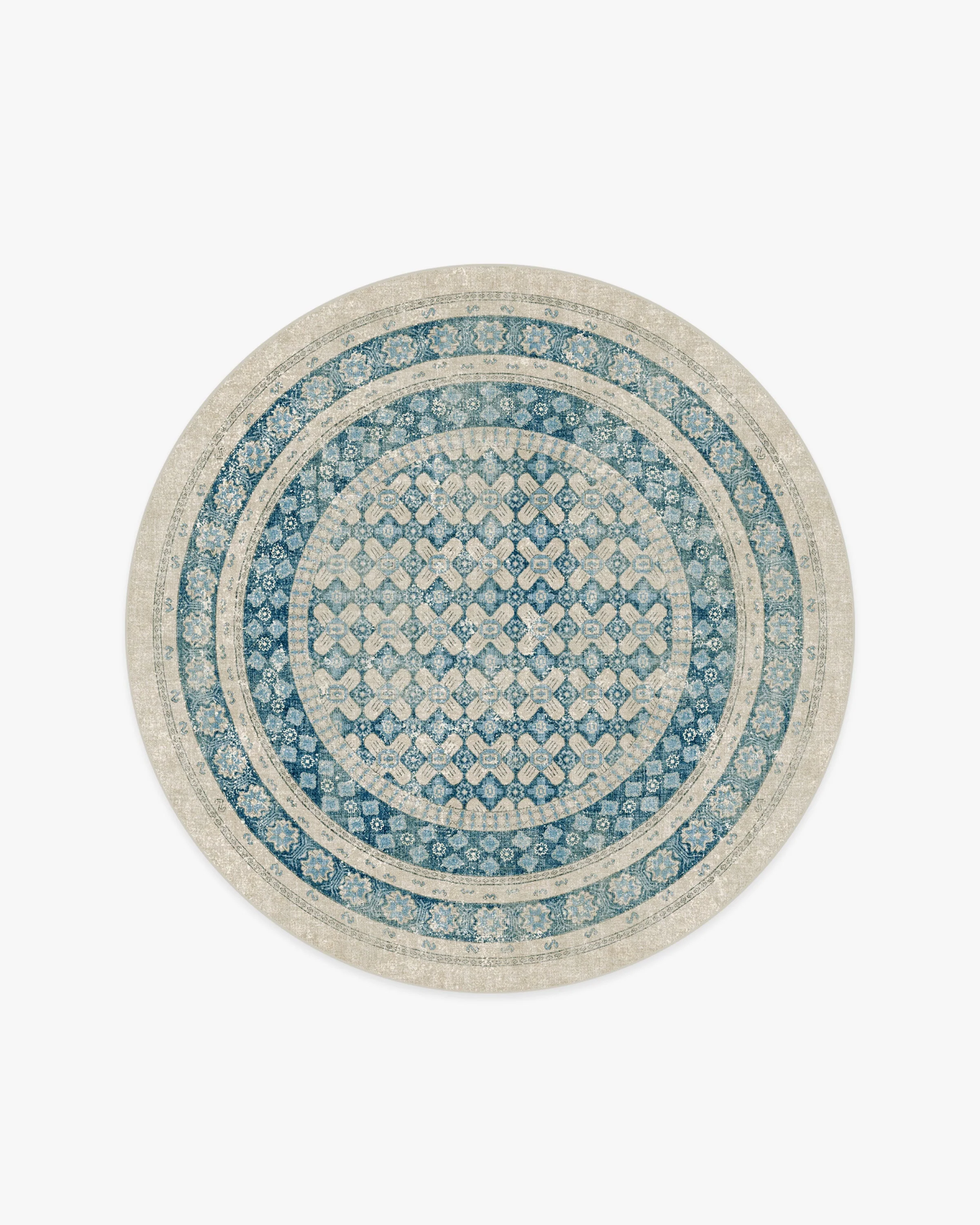Cyrus Neutral & Blue Rug - Image 13