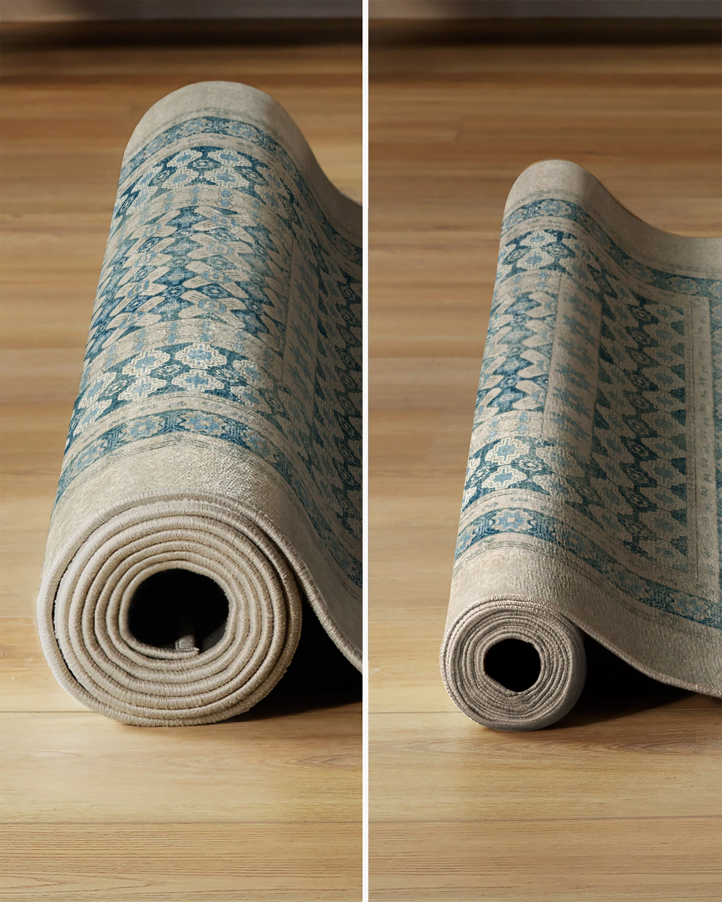 Cyrus Neutral & Blue Rug - Image 15