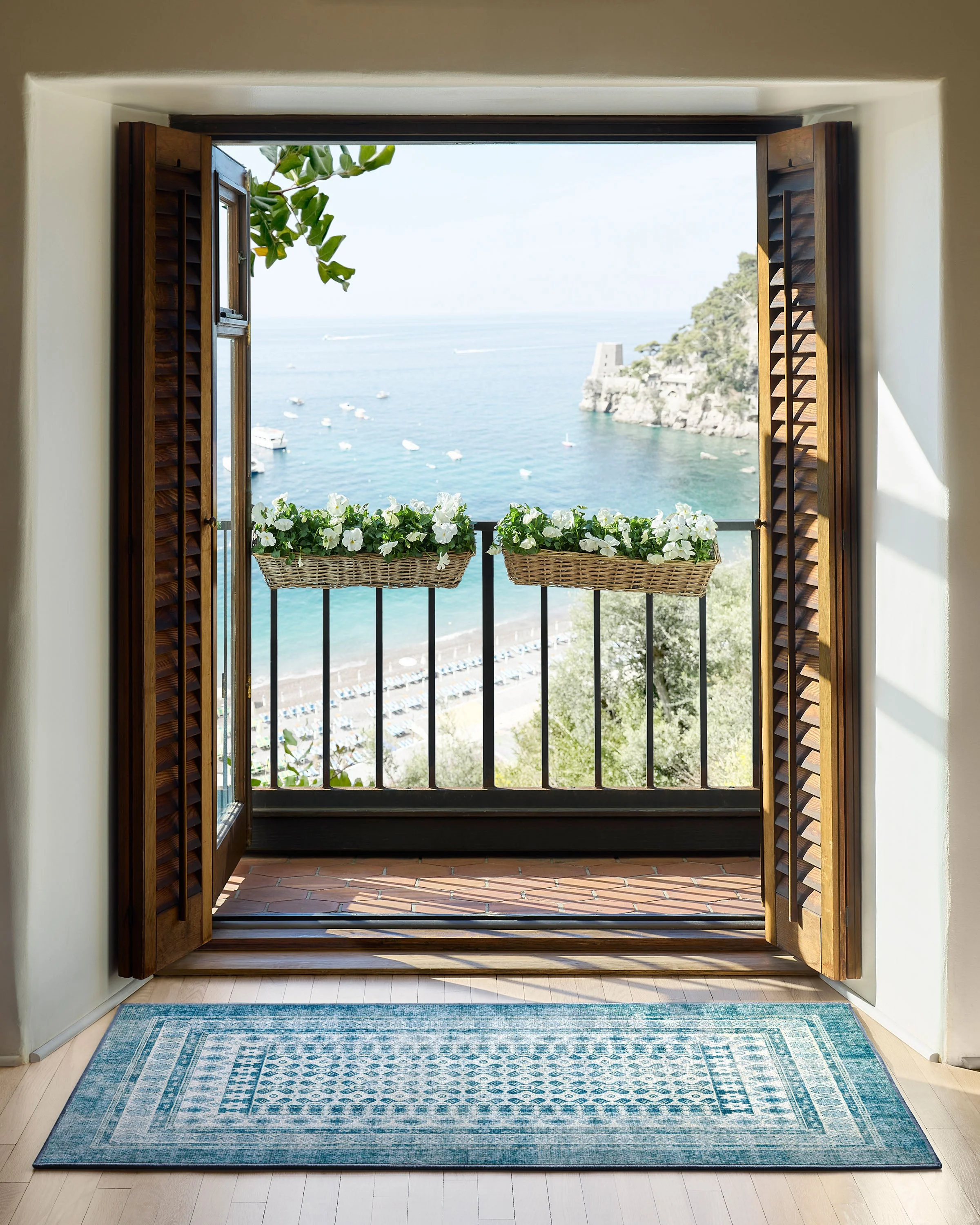 Cyrus Ocean & Ivory Flatwoven Rug - Image 17