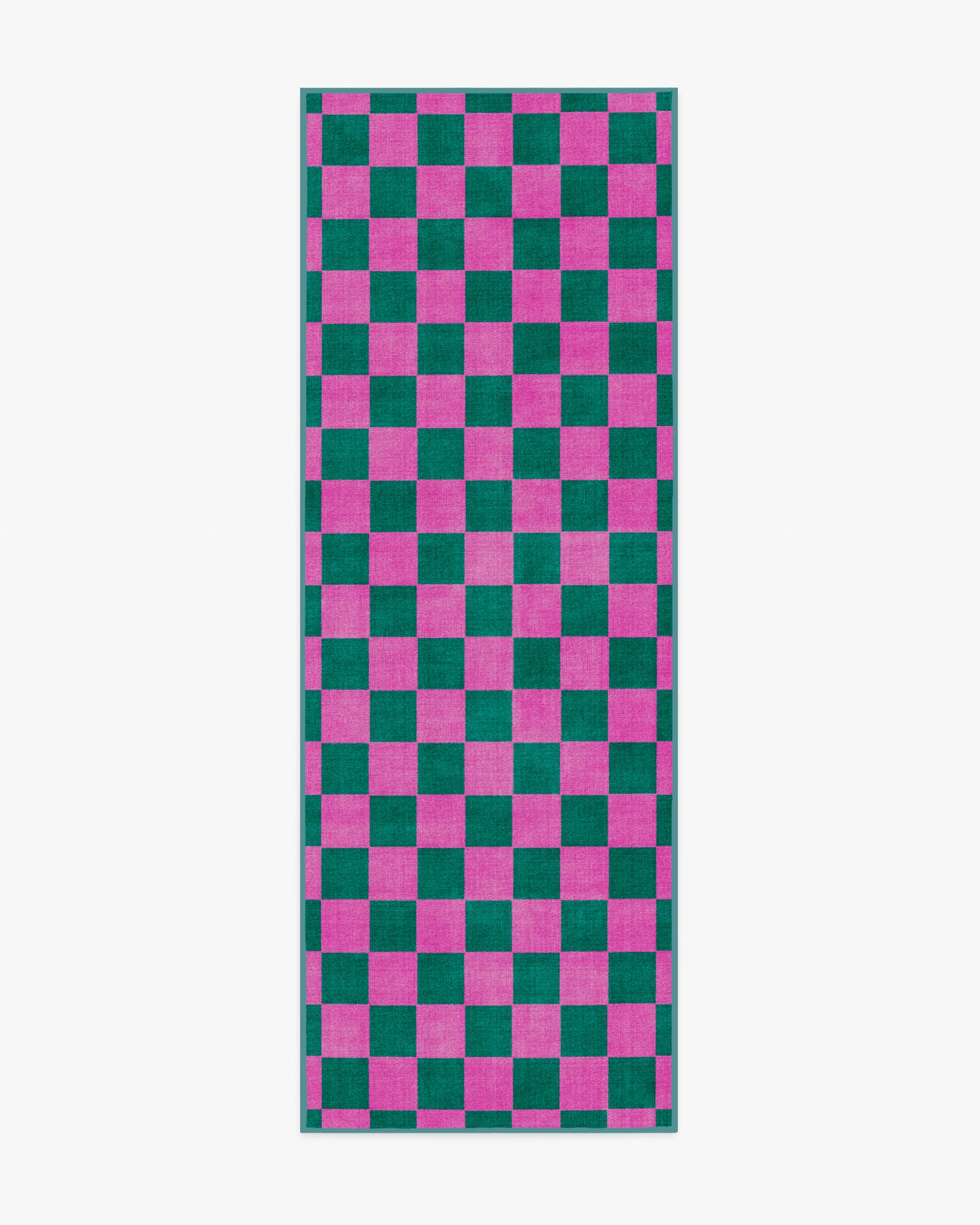 Nonna's Checkerboard Green & Lavender Rug by Dan Pelosi