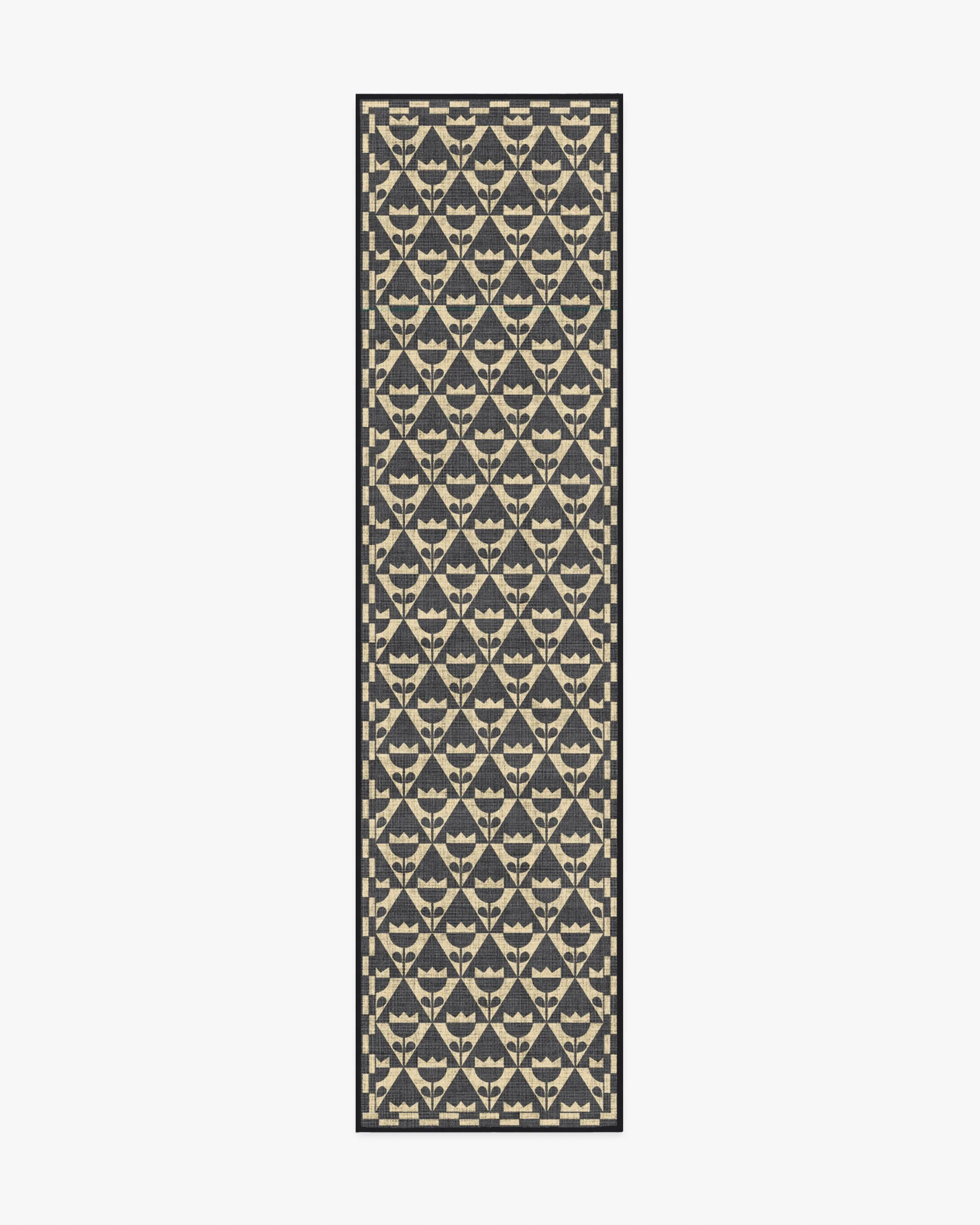 Tulip Heaven Black & Natural Re-Jute Rug by Dan Pelosi - Image 2