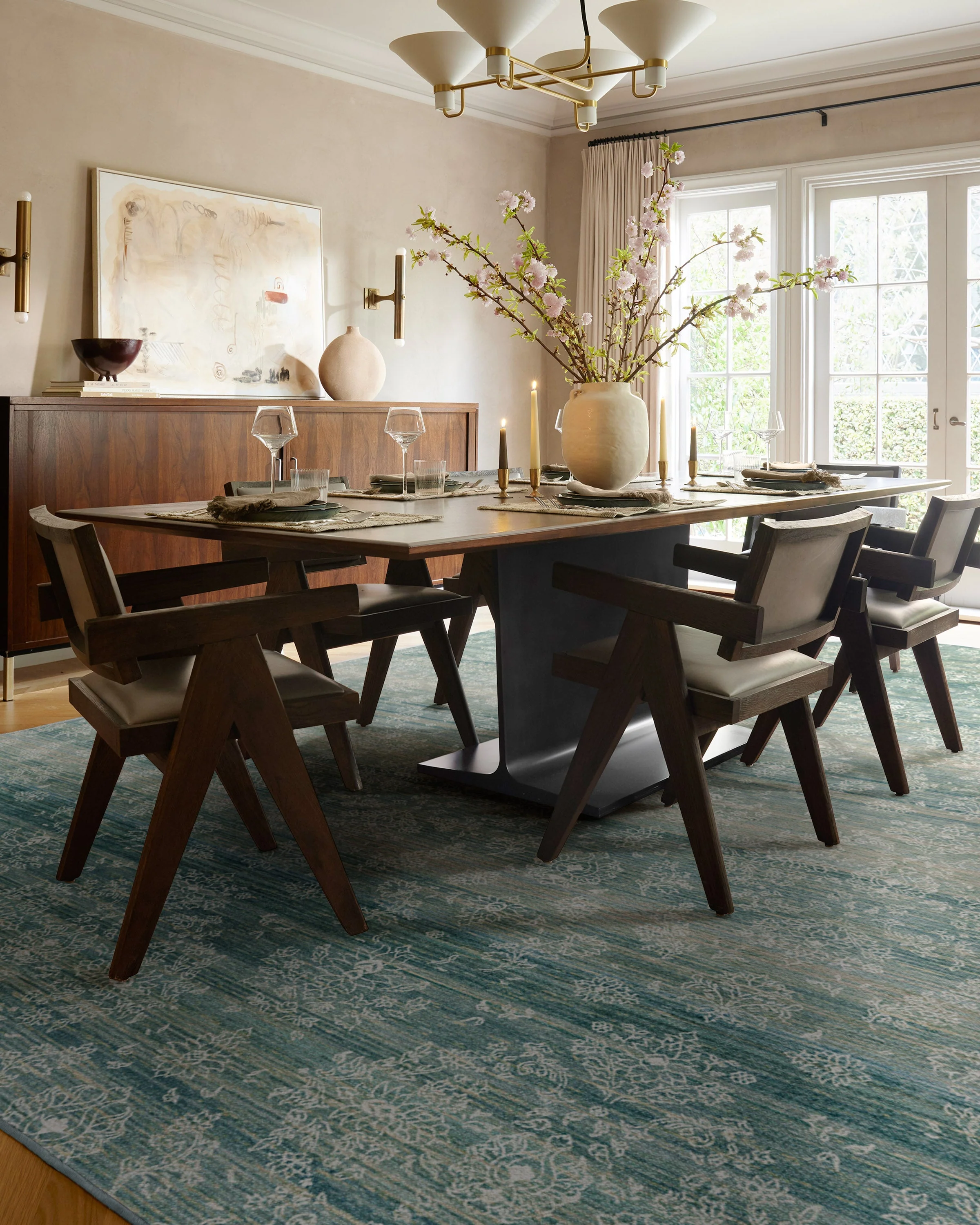Dara Soft Teal Flatwoven Rug - Image 3