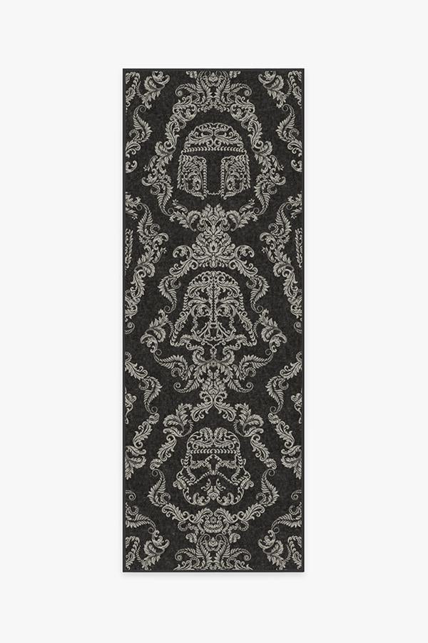 Dark Side Damask Charcoal Flatwoven Rug - Image 10