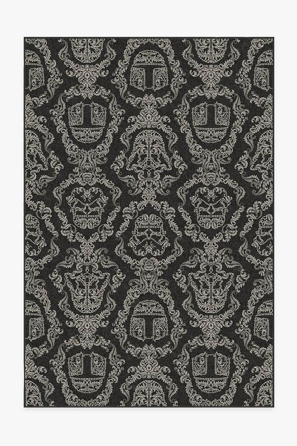 Dark Side Damask Charcoal Flatwoven Rug - Image 14