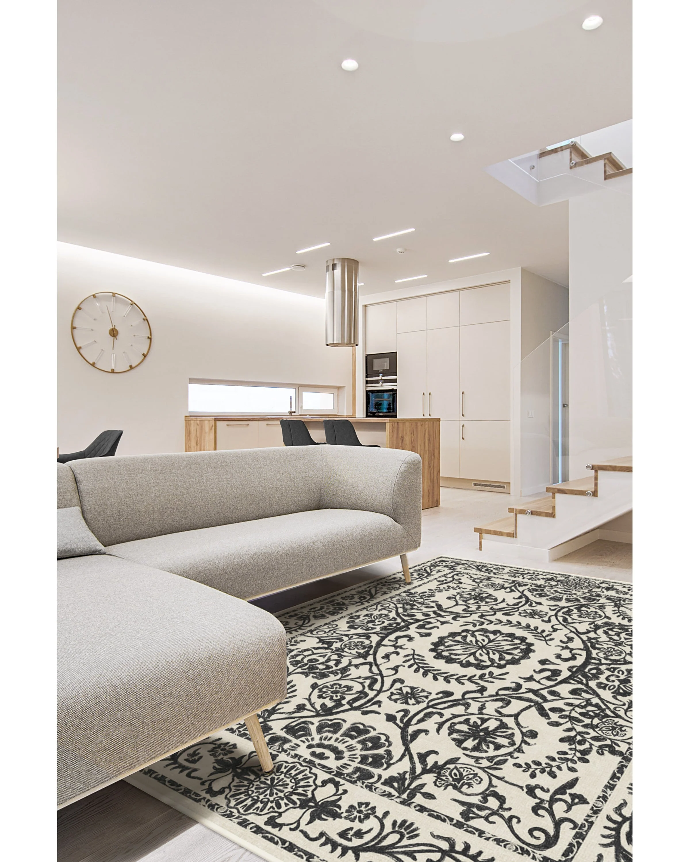 Delphina Black & White Flatwoven Rug - Image 8