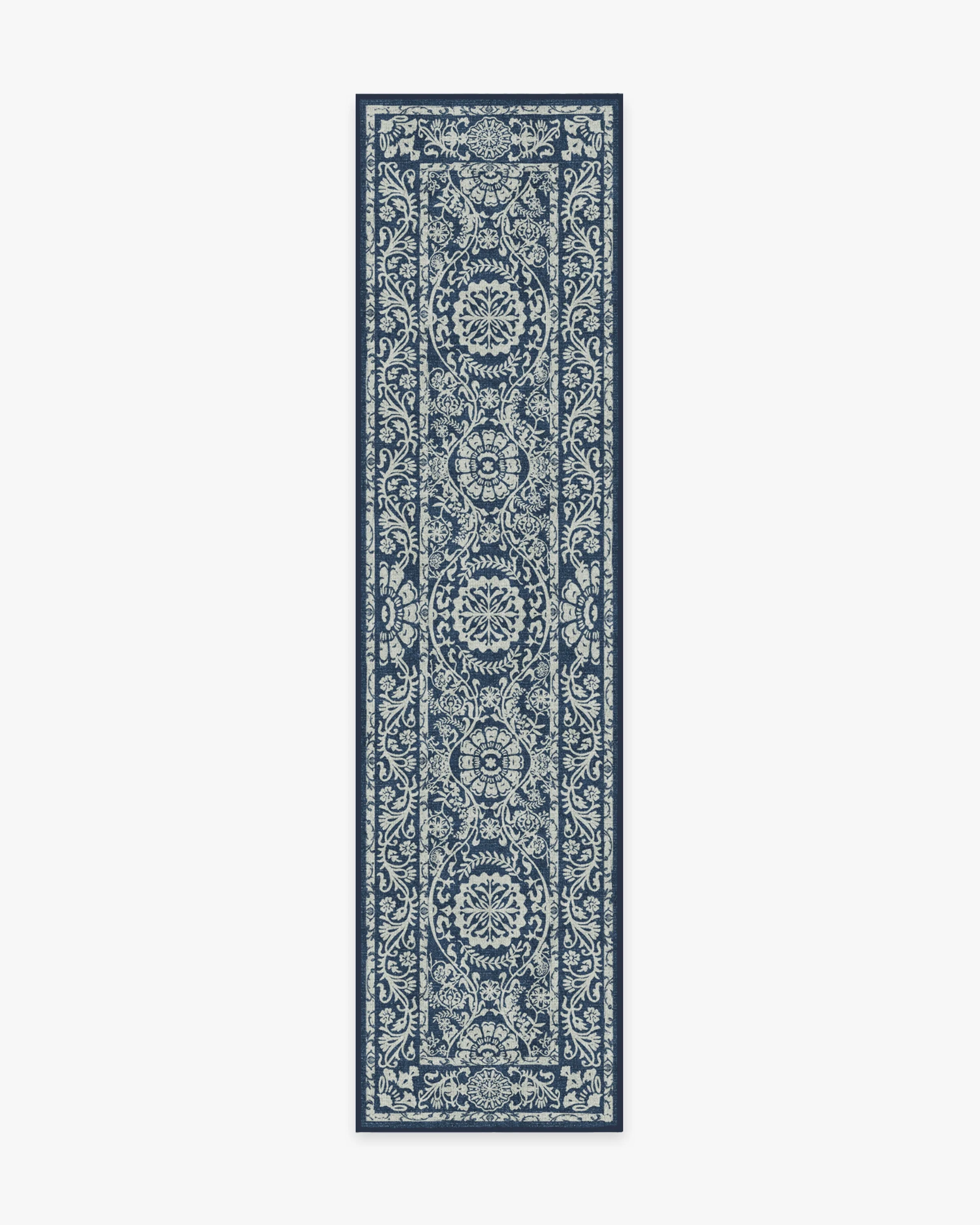 Delphina Navy Blue Flatwoven Rug - Image 11