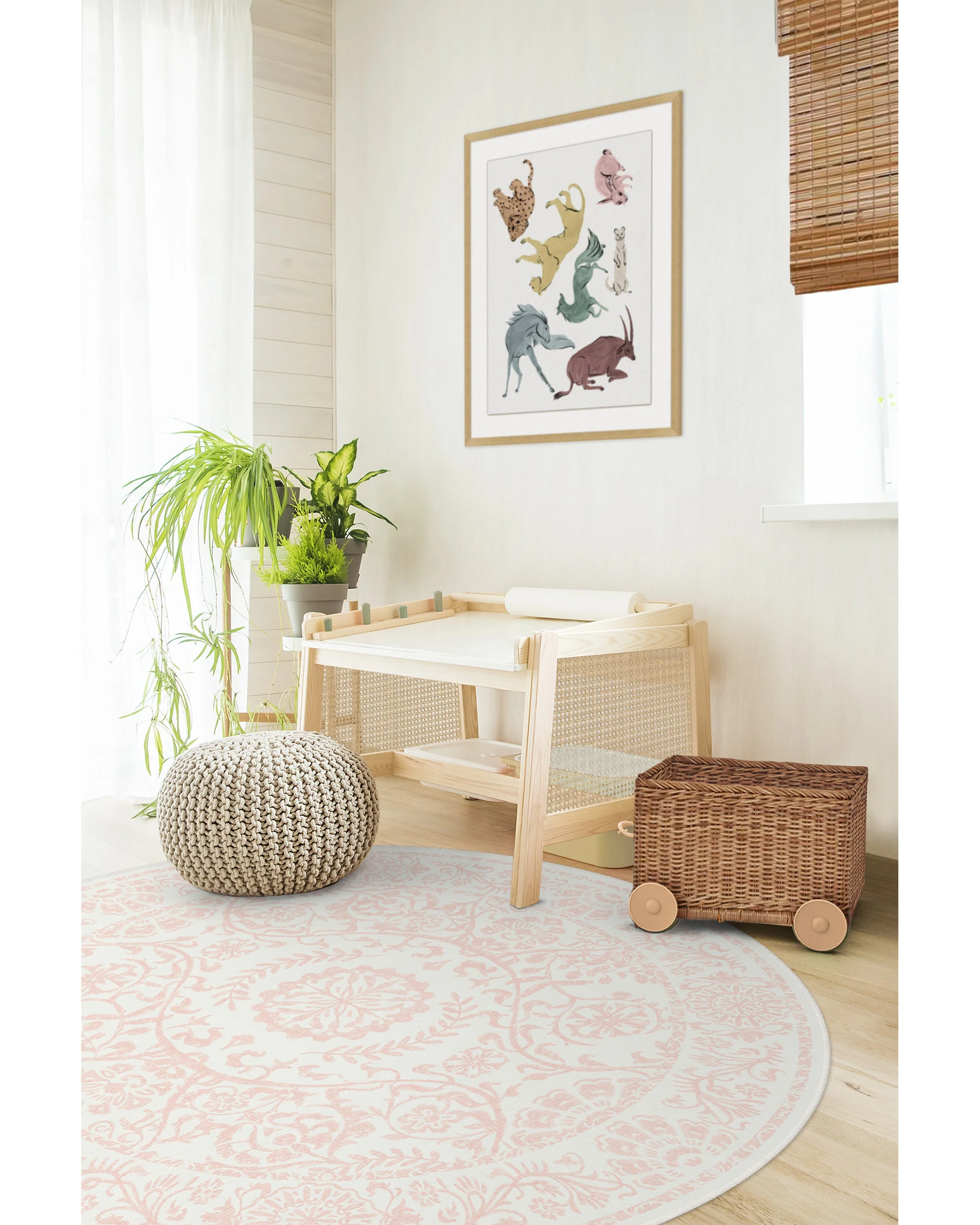 Delphina Powder Pink Flatwoven Rug - Image 7