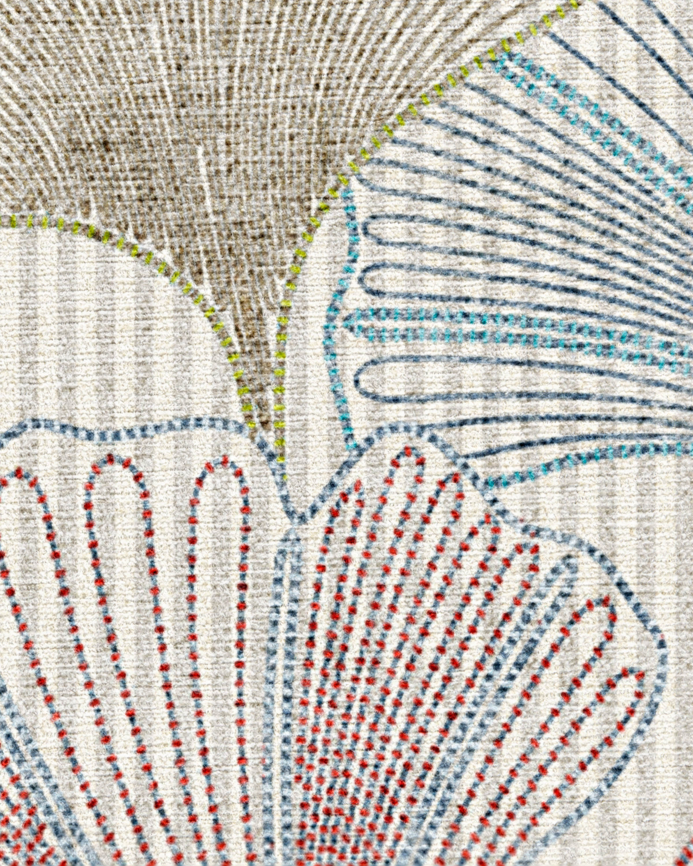 Deniz Blue & Red Flatwoven Rug - Image 2