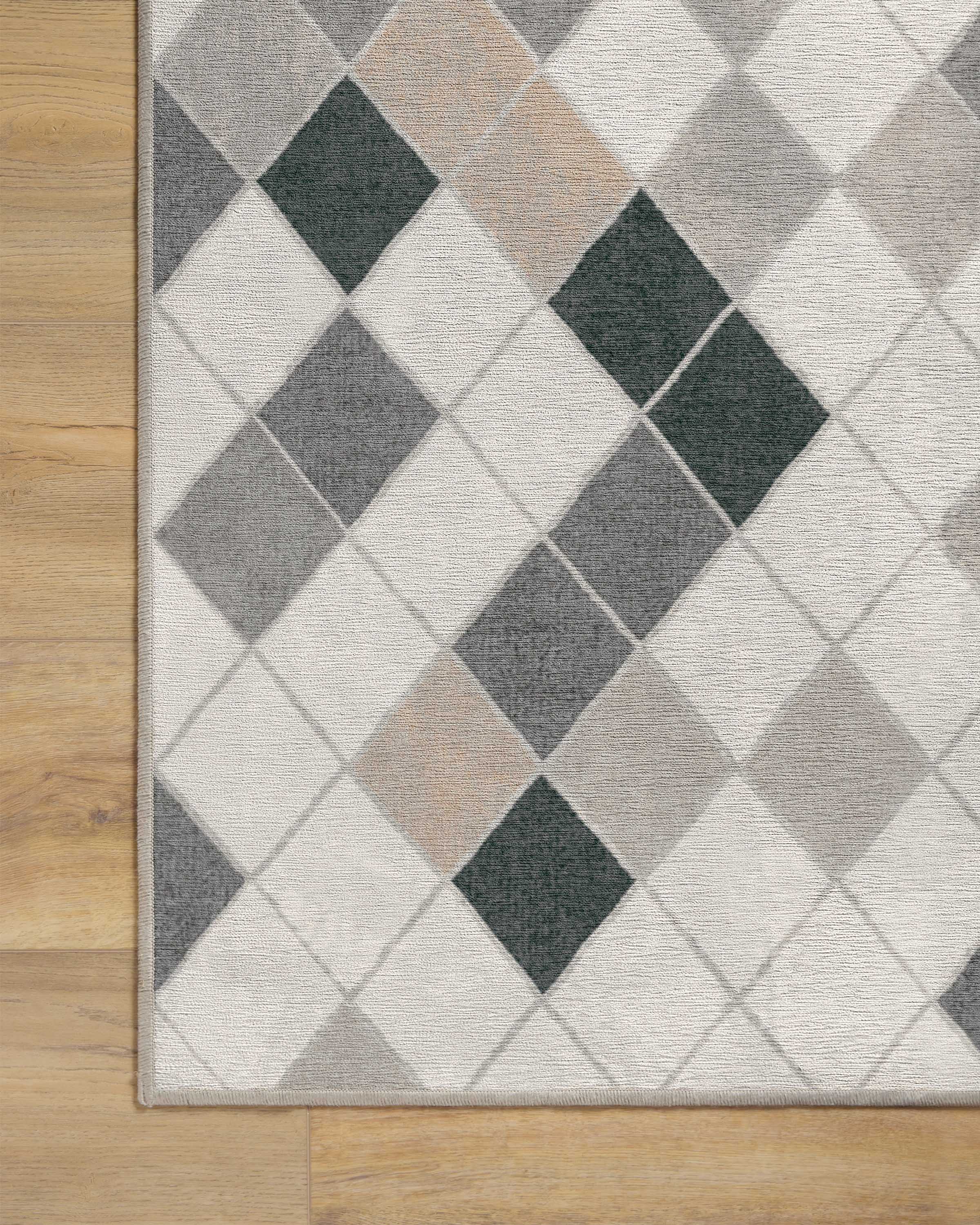 Diamond Mosaic Warm Grey Flatwoven Rug - Image 14
