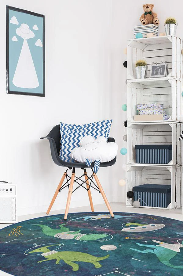 Dinosaurs in Space Flatwoven Rug - Image 7