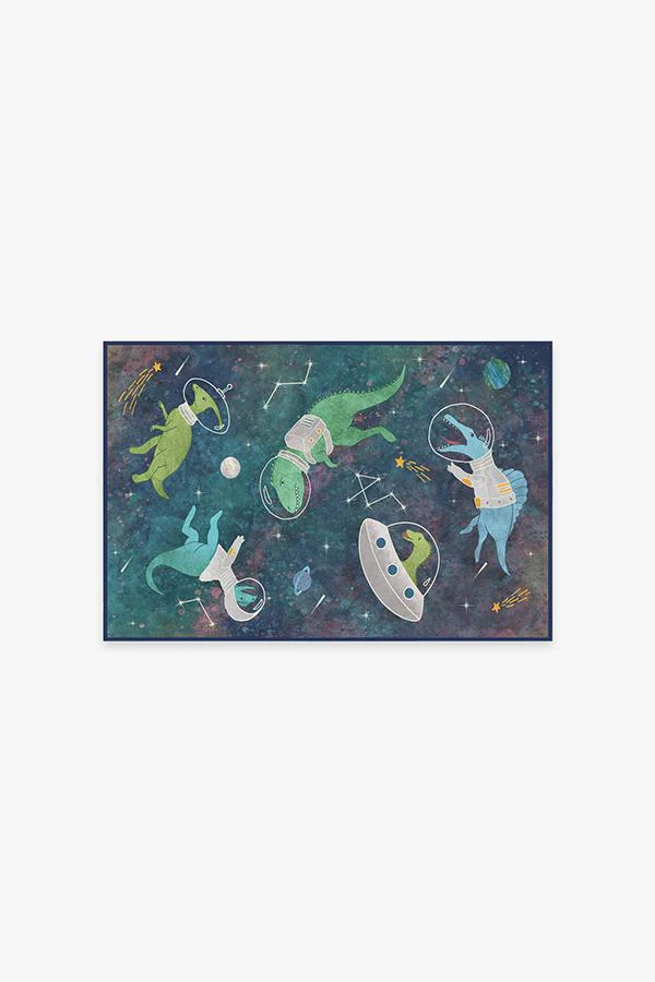 Dinosaurs in Space Flatwoven Rug - Image 9