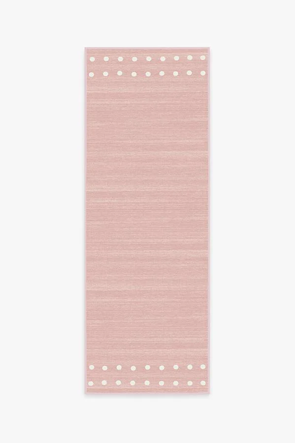 Dot Border Pink Flatwoven Rug - Image 10