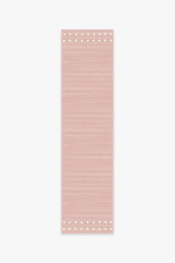 Dot Border Pink Flatwoven Rug - Image 11