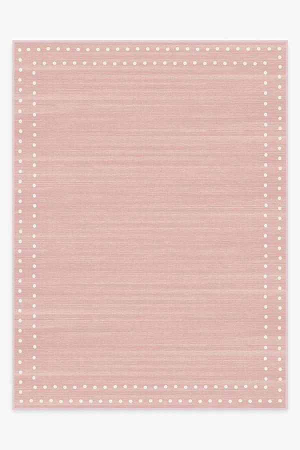 Dot Border Pink Flatwoven Rug - Image 16