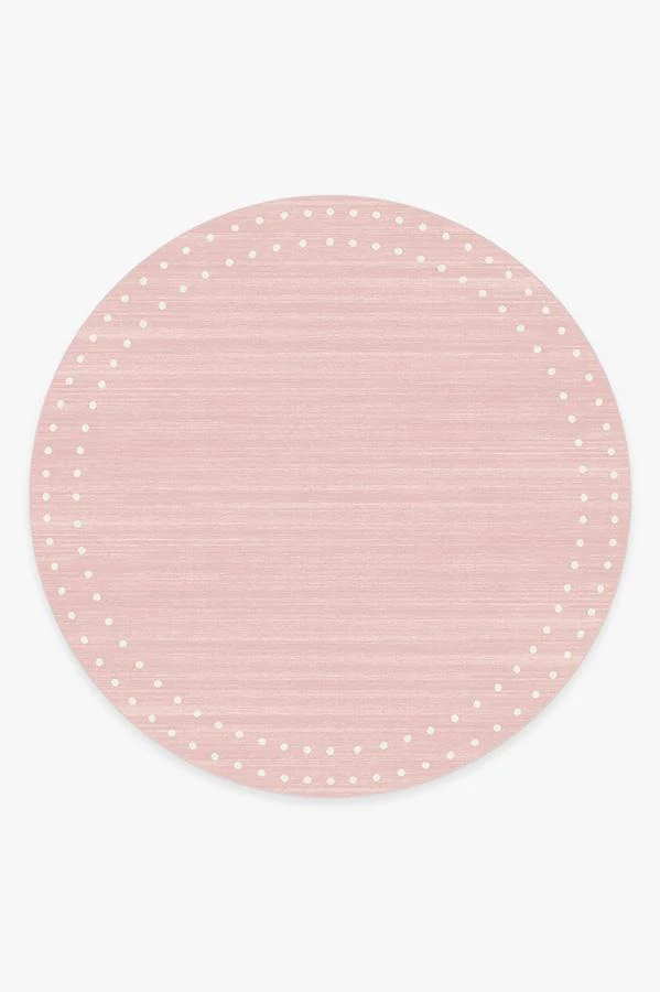 Dot Border Pink Flatwoven Rug - Image 18