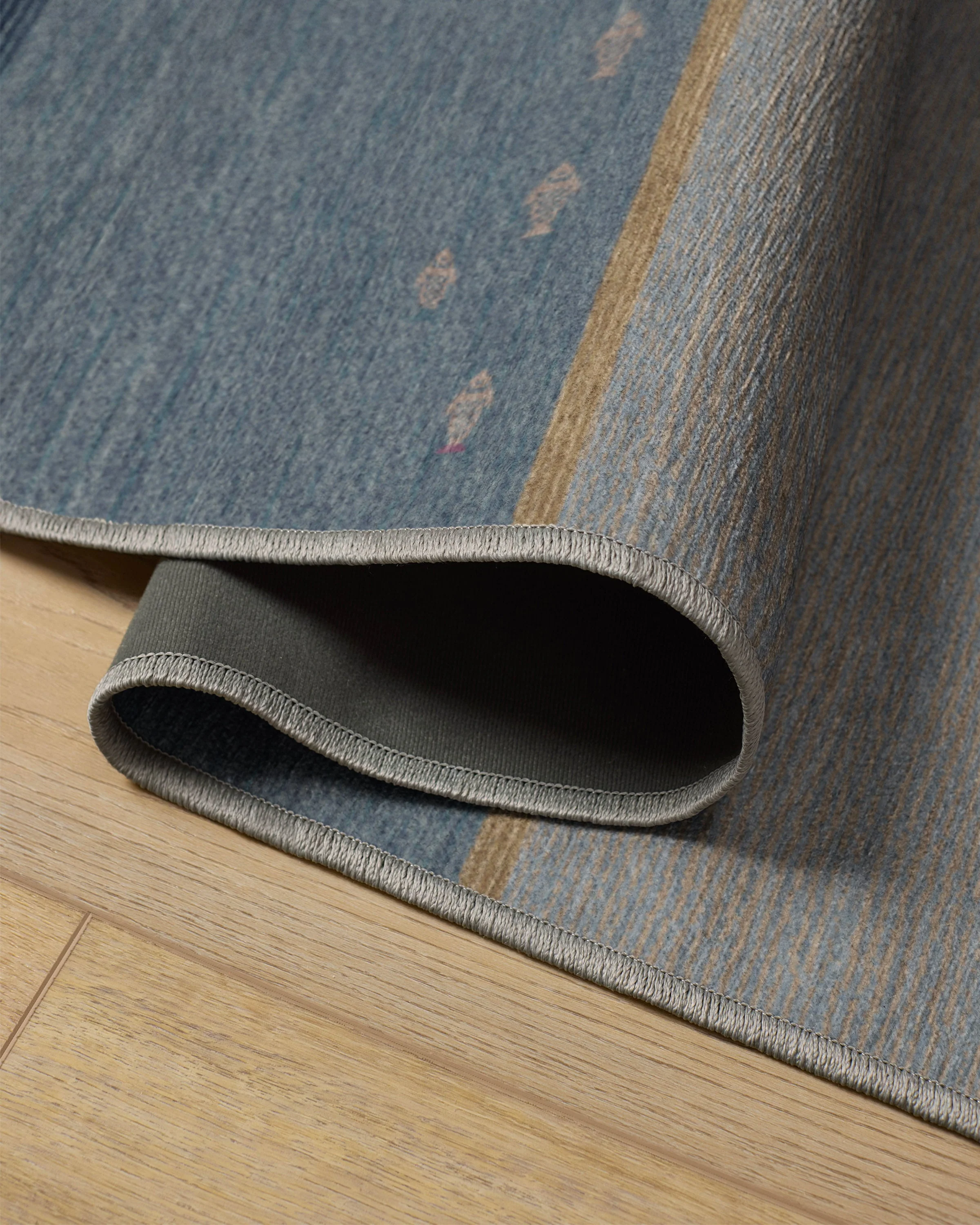 Dover Slate Blue & Natural Flatwoven Rug - Image 3