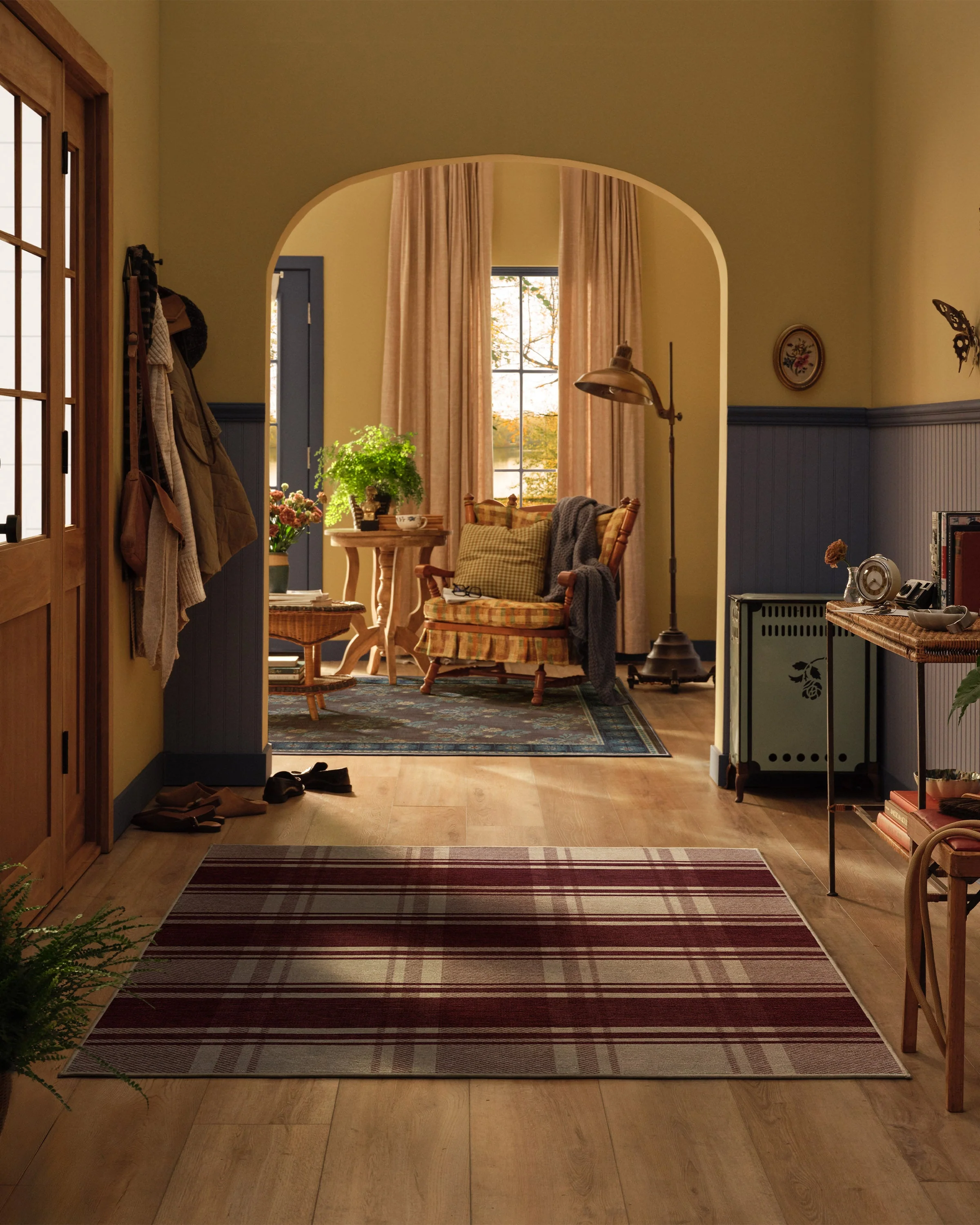 Easton Plaid Burgundy Rug - Image 3