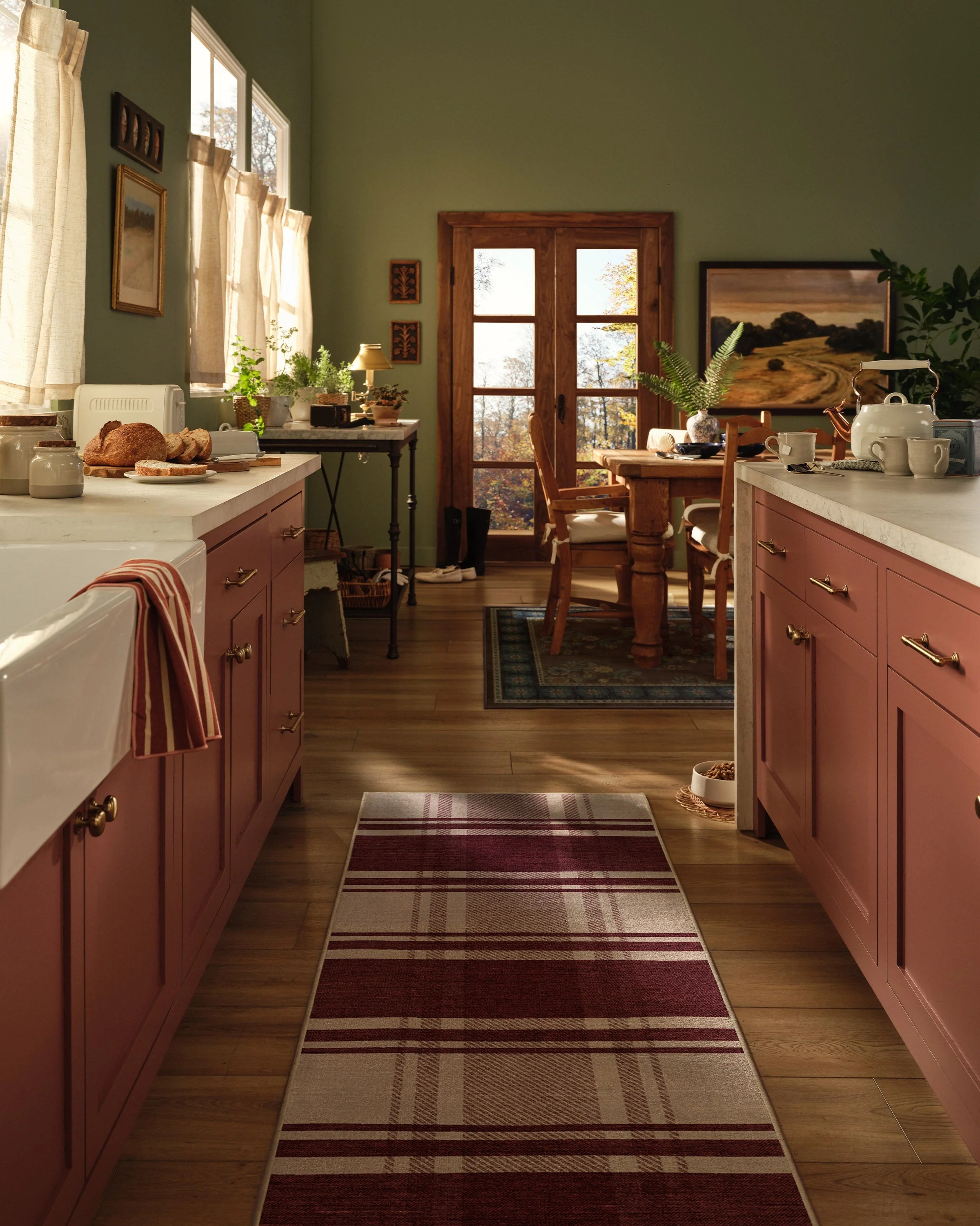 Easton Plaid Burgundy Rug - Image 4