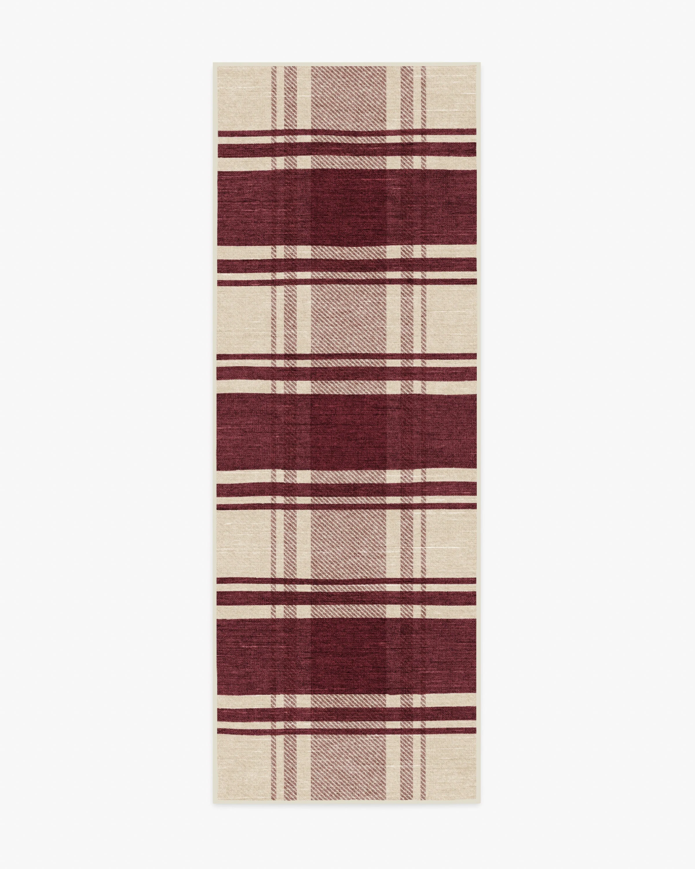 Easton Plaid Burgundy Rug - Image 7