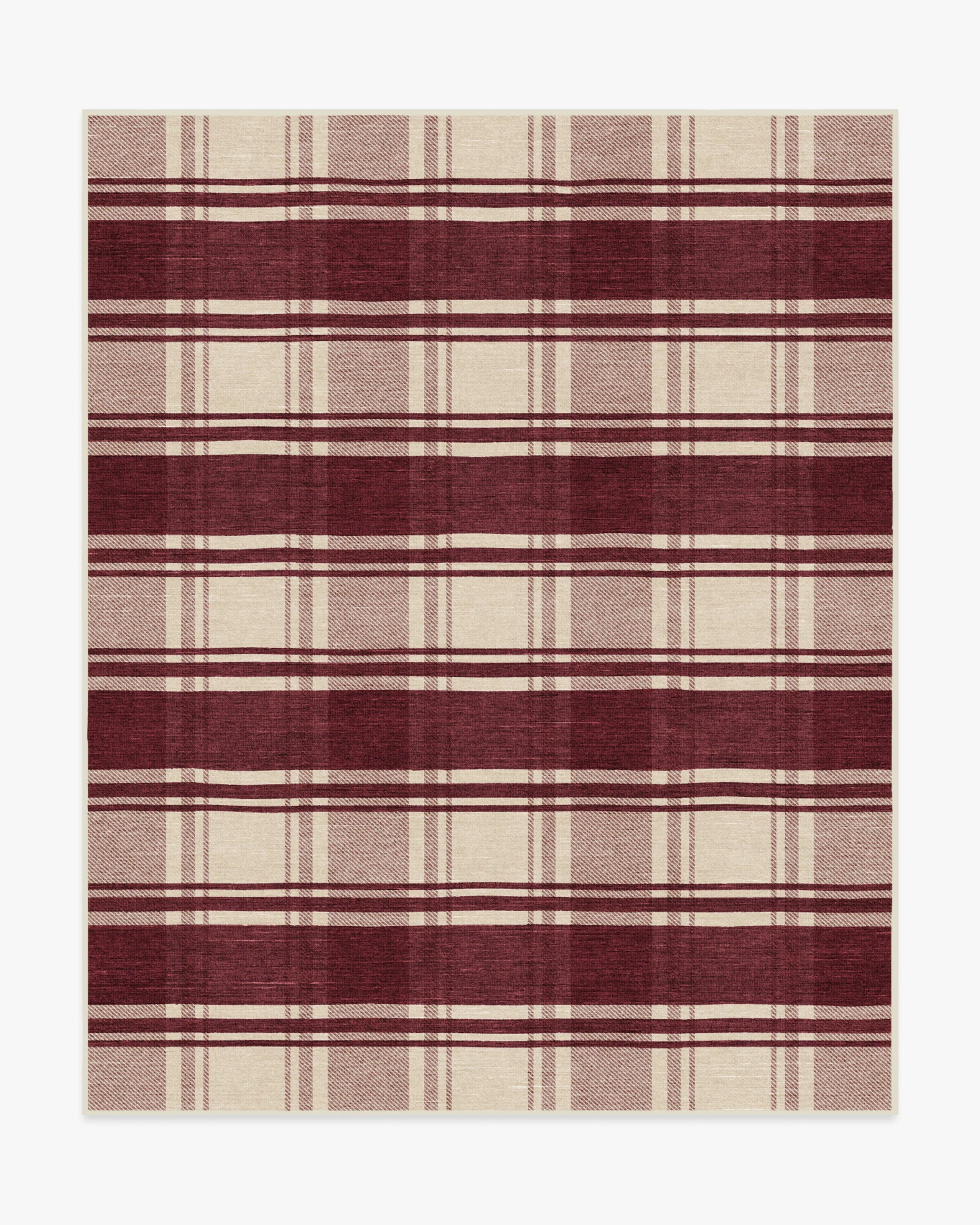 Easton Plaid Burgundy Rug - Image 9