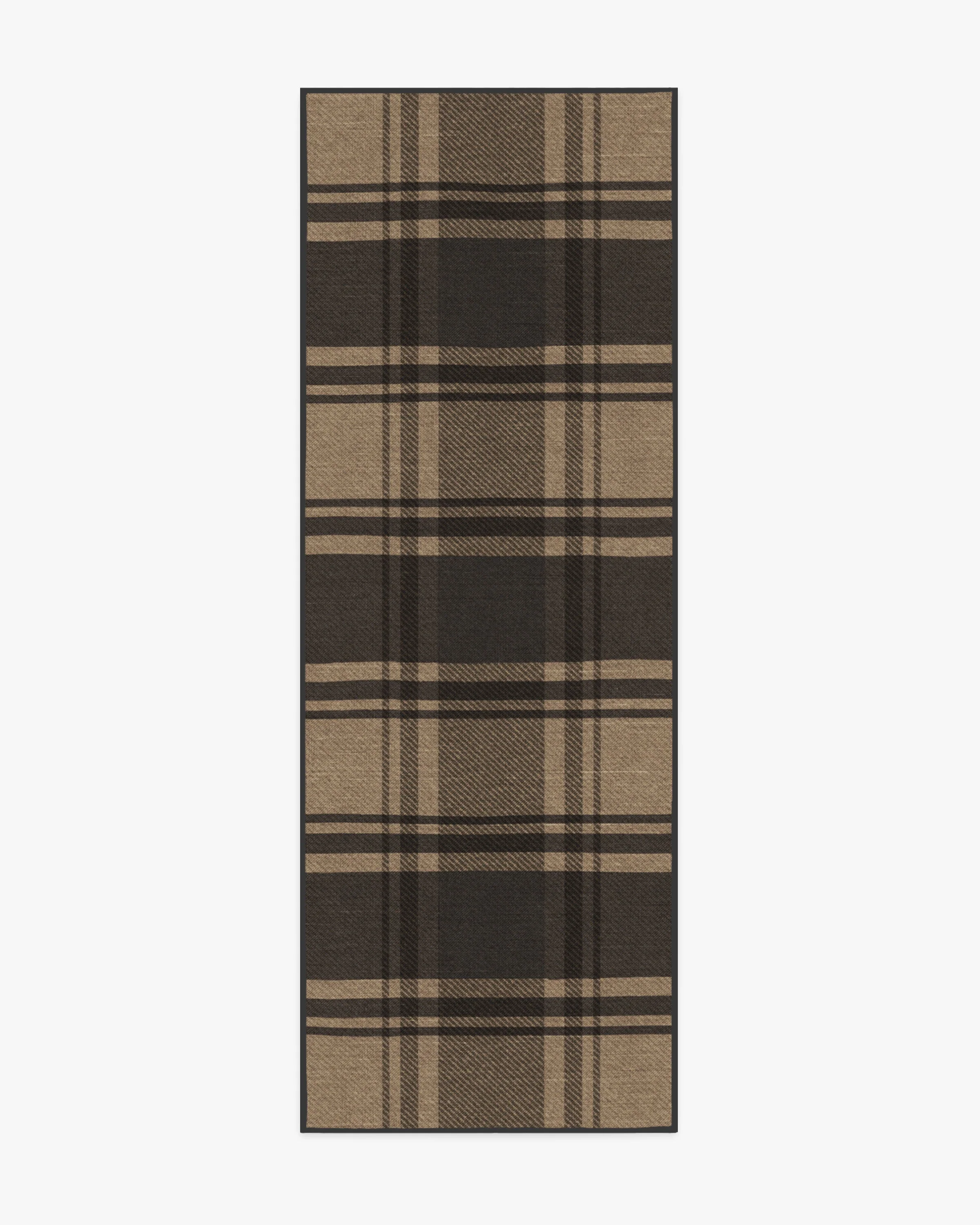 Easton Plaid Charcoal & Natural Flatwoven Rug - Image 9