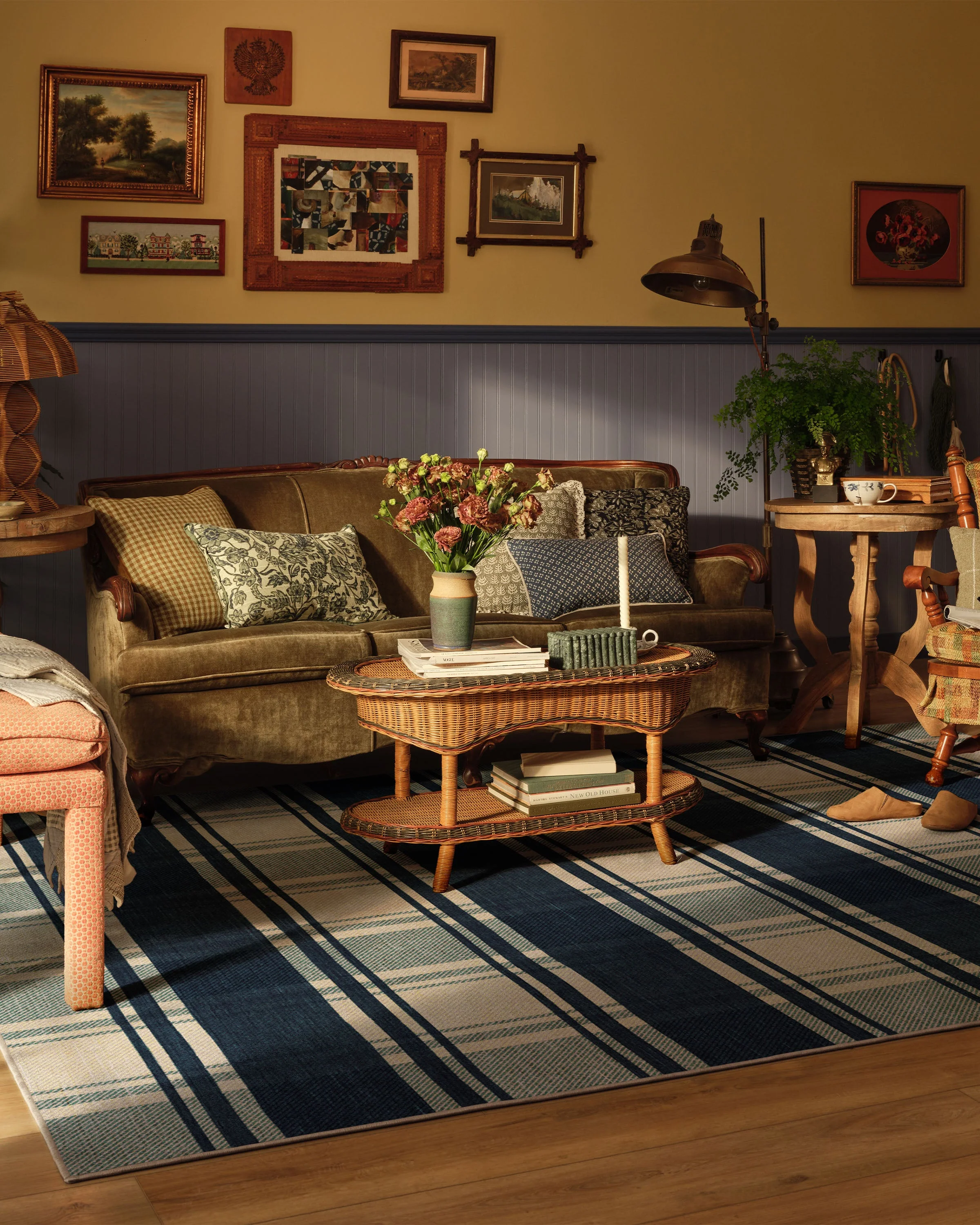 Easton Plaid Navy Rug - Image 6
