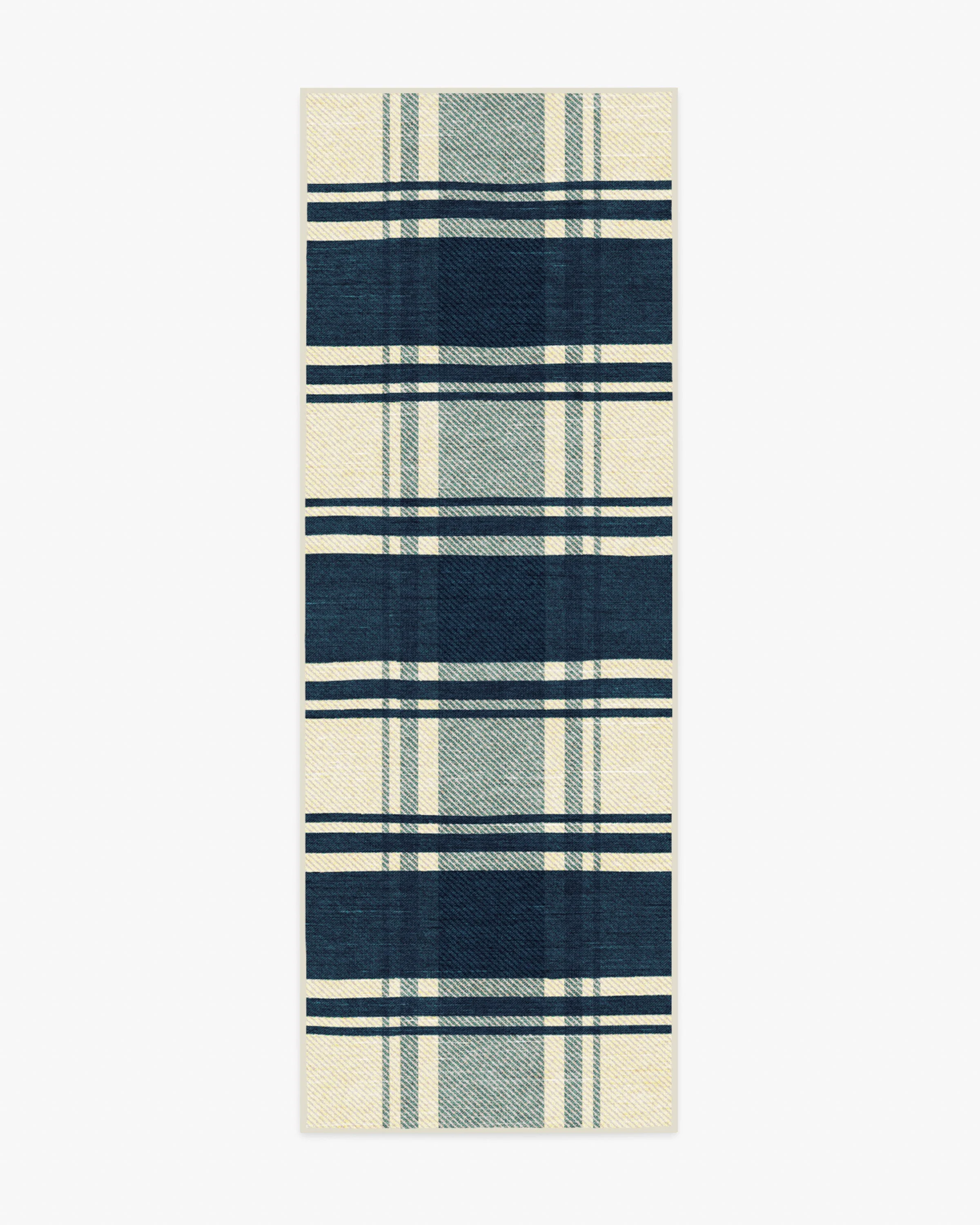 Easton Plaid Navy Rug - Image 7