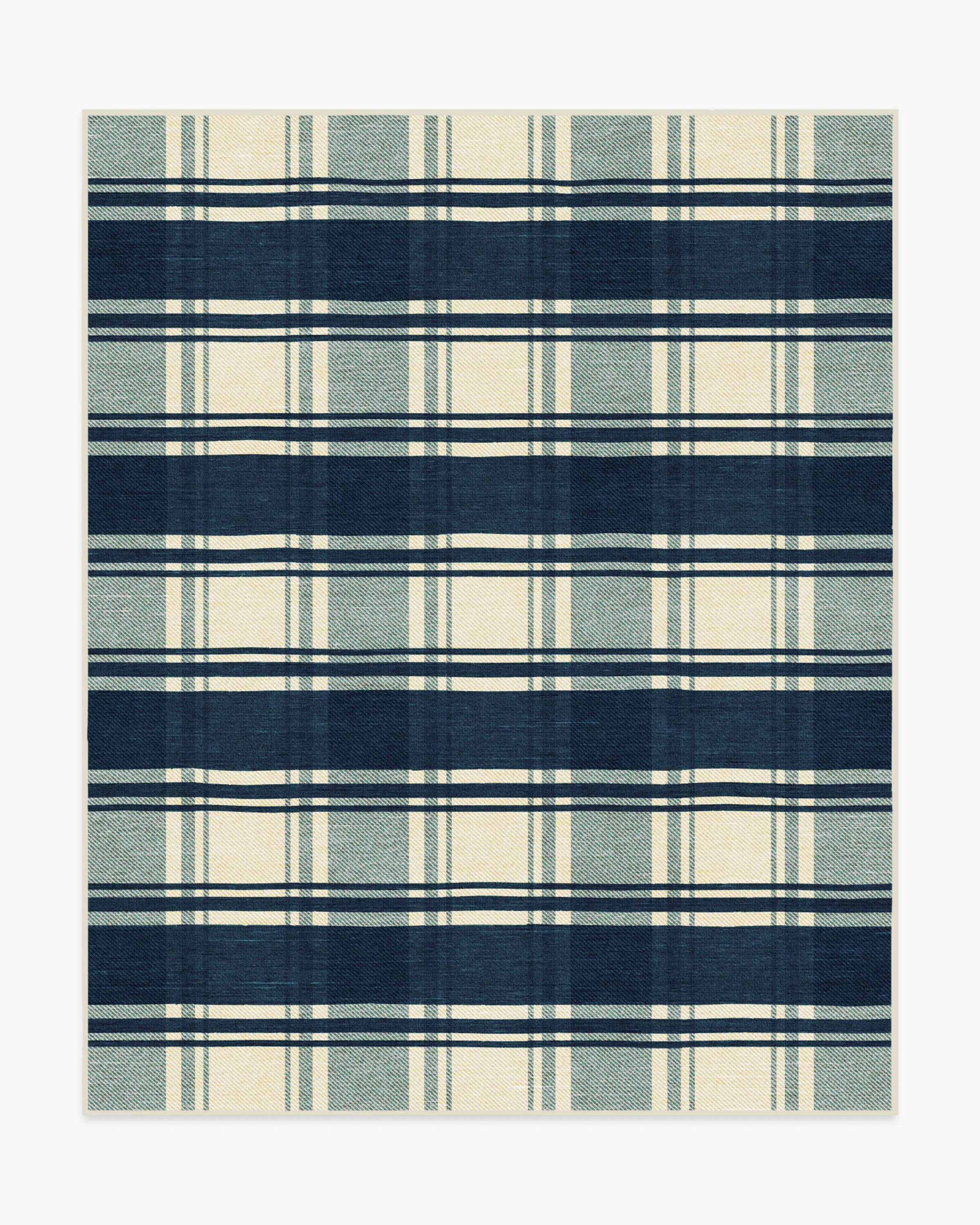 Easton Plaid Navy Rug - Image 9