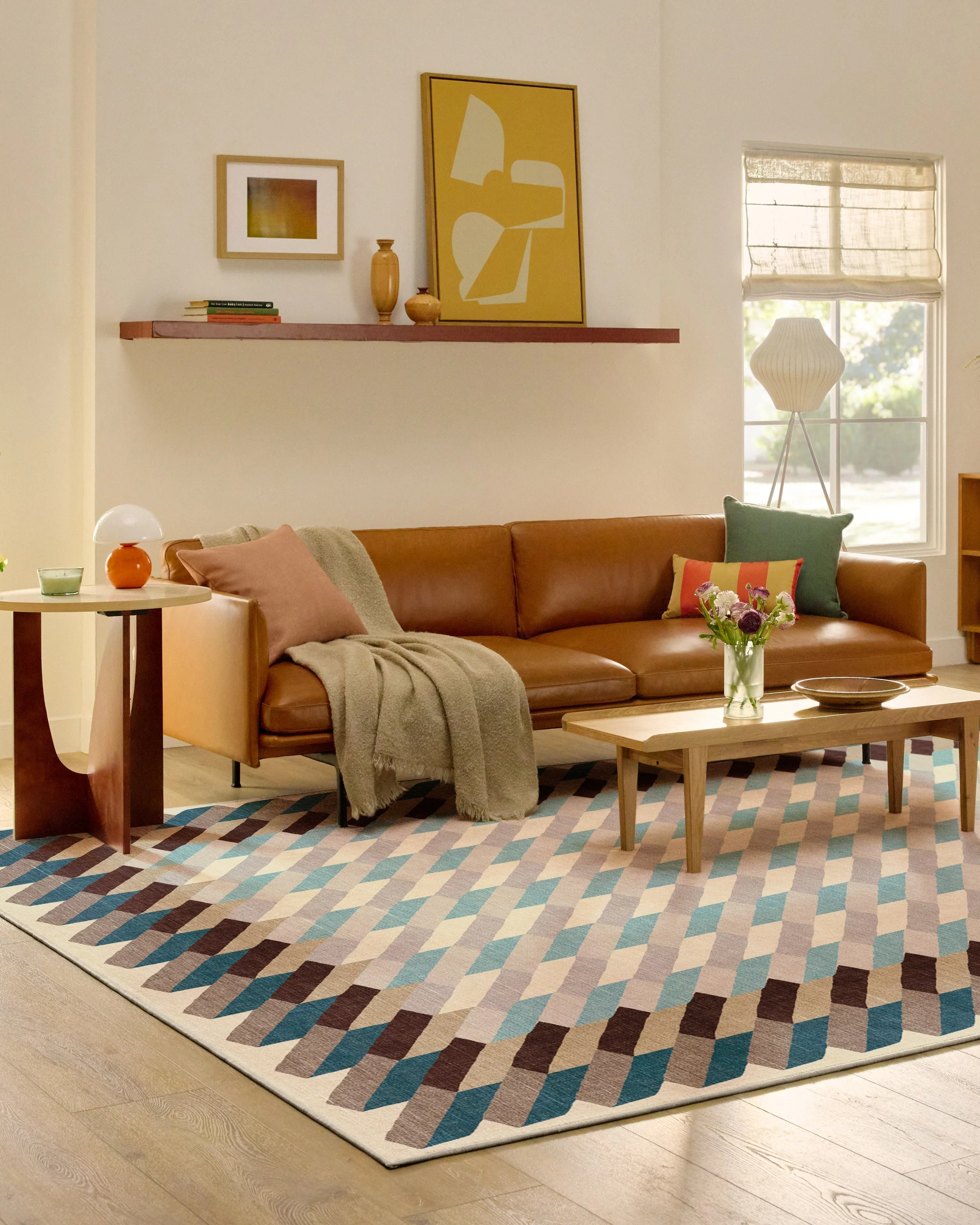 Echo Slate Blue Flatwoven Rug - Image 2