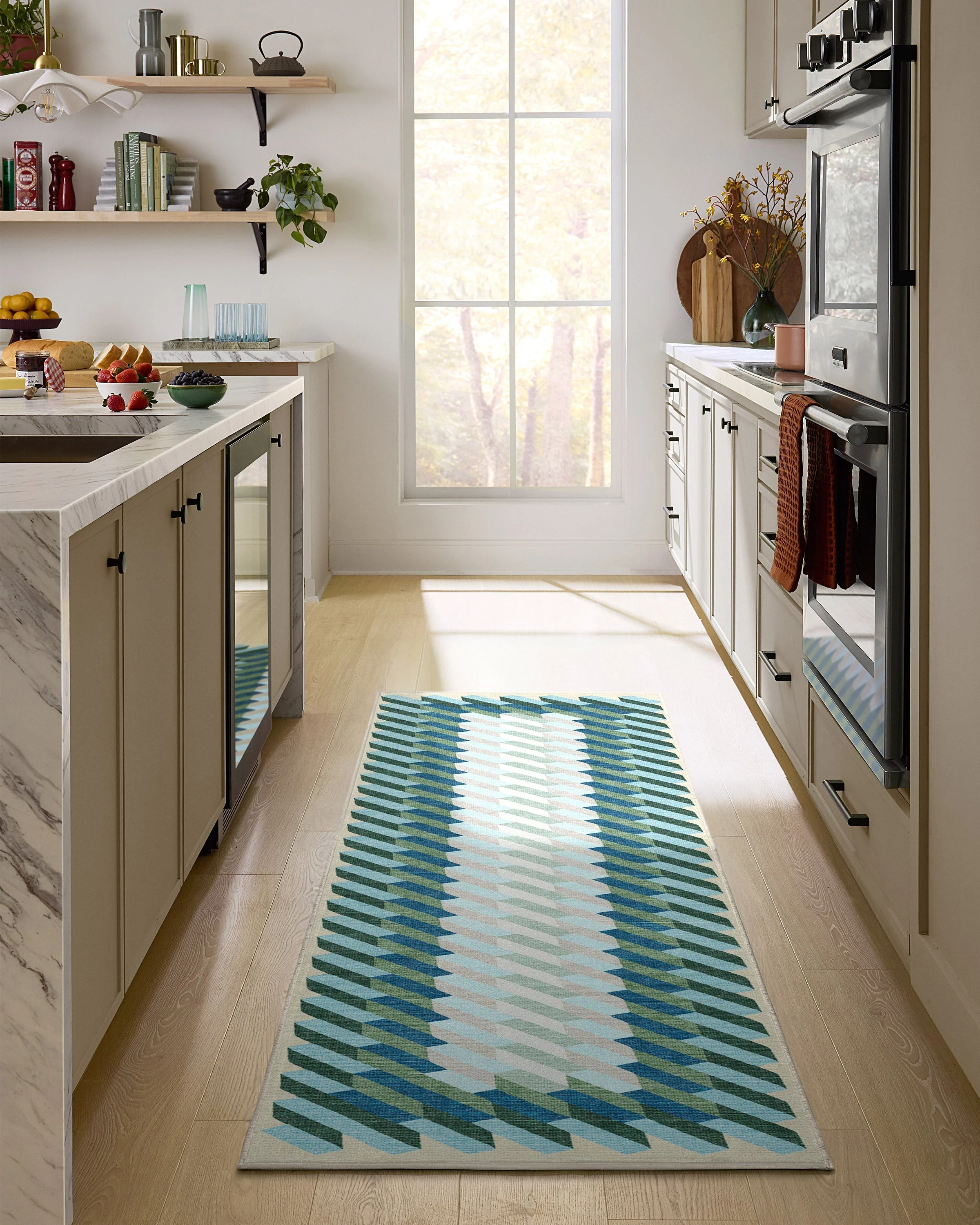 Echo Soft Teal Flatwoven Rug - Image 5