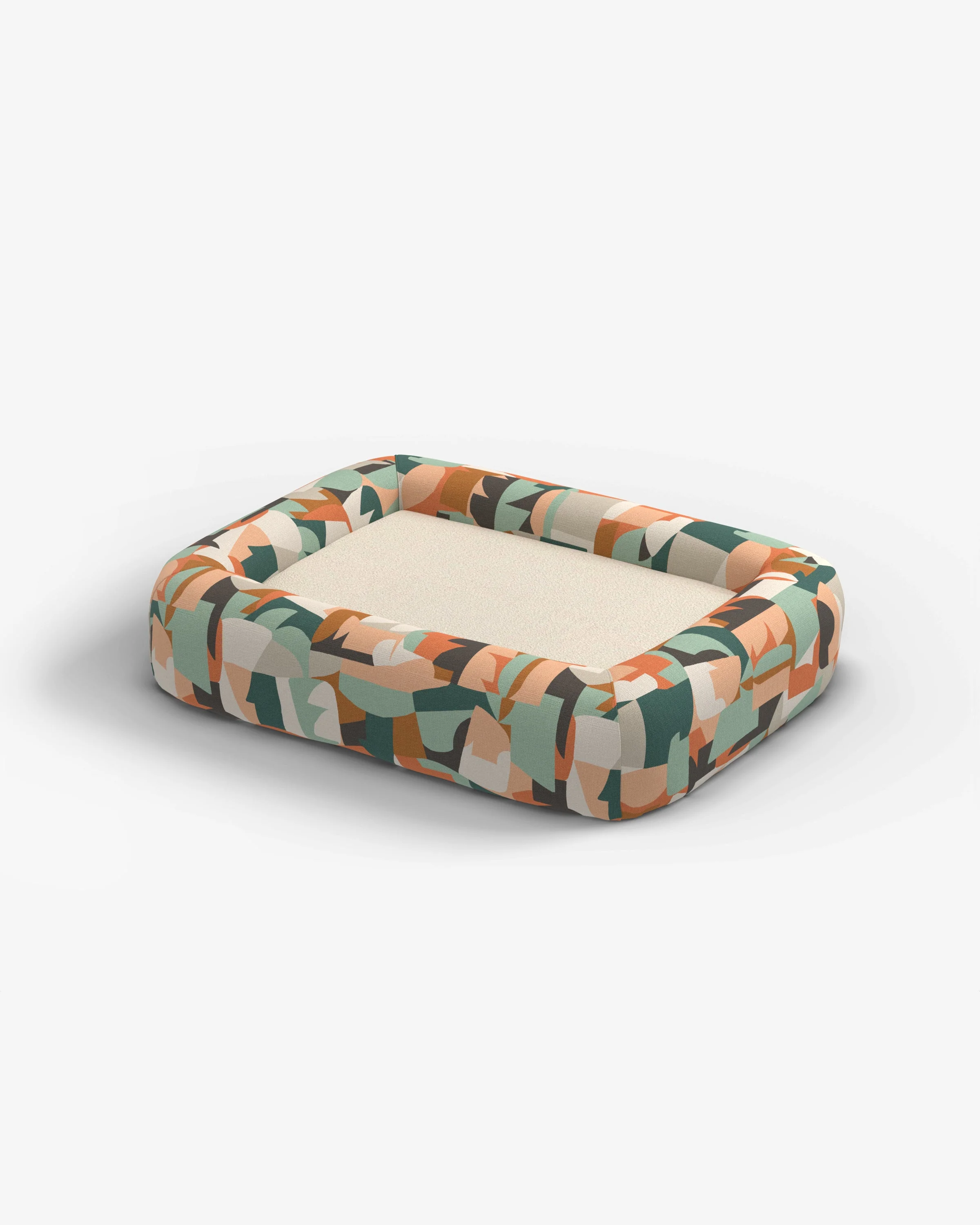 Ellie Multicolor Woven Bolster Pet Bed - Image 4