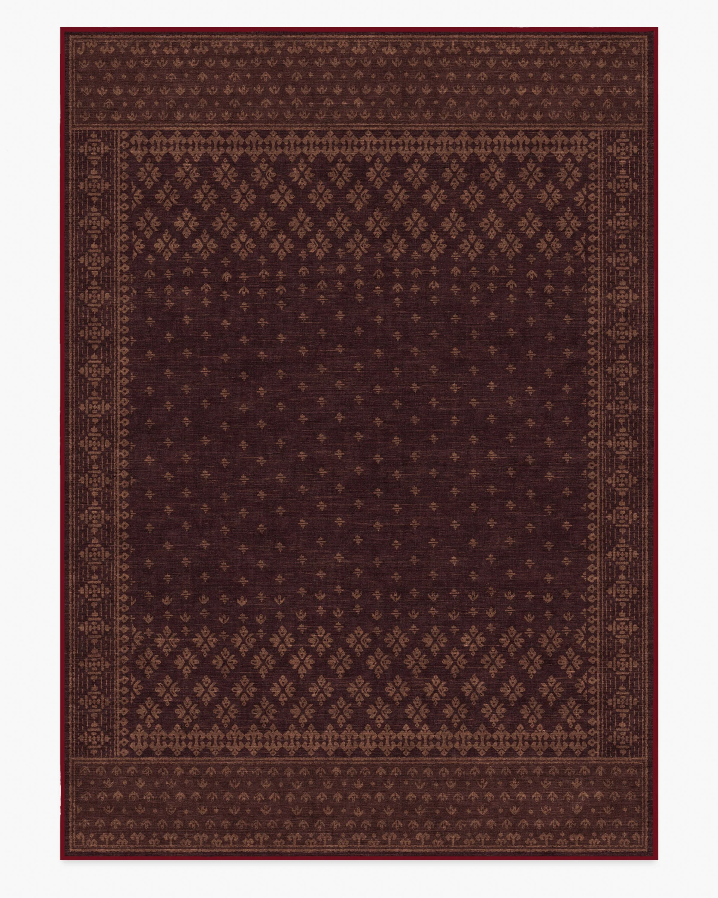 Fernanda Burgundy Flatwoven Rug - Image 14