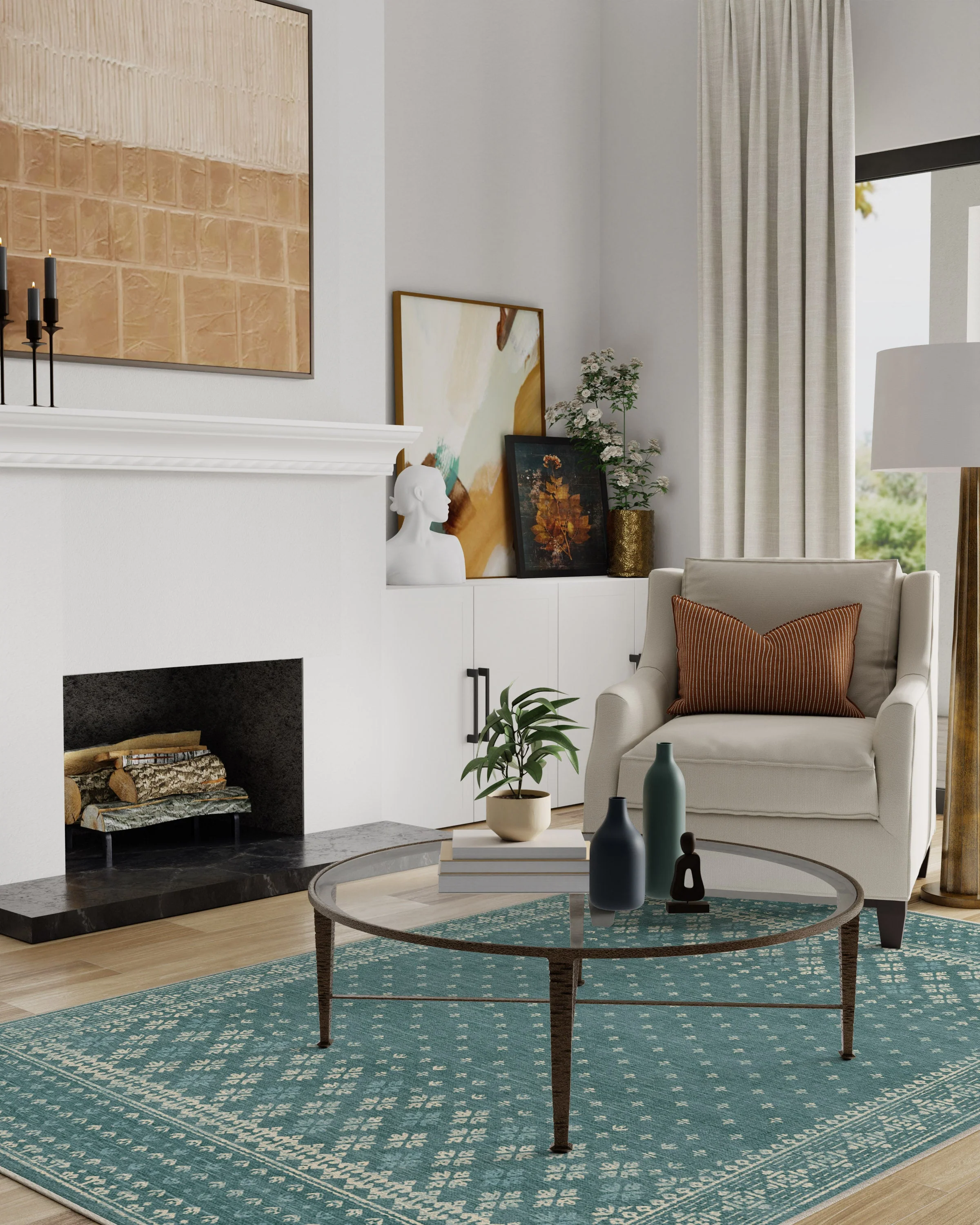 Fernanda Slate Blue Rug - Image 6