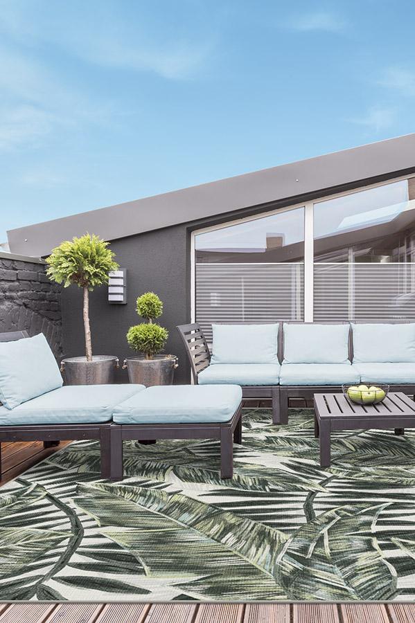 Filifera Palm Green Outdoor Rug - Image 6