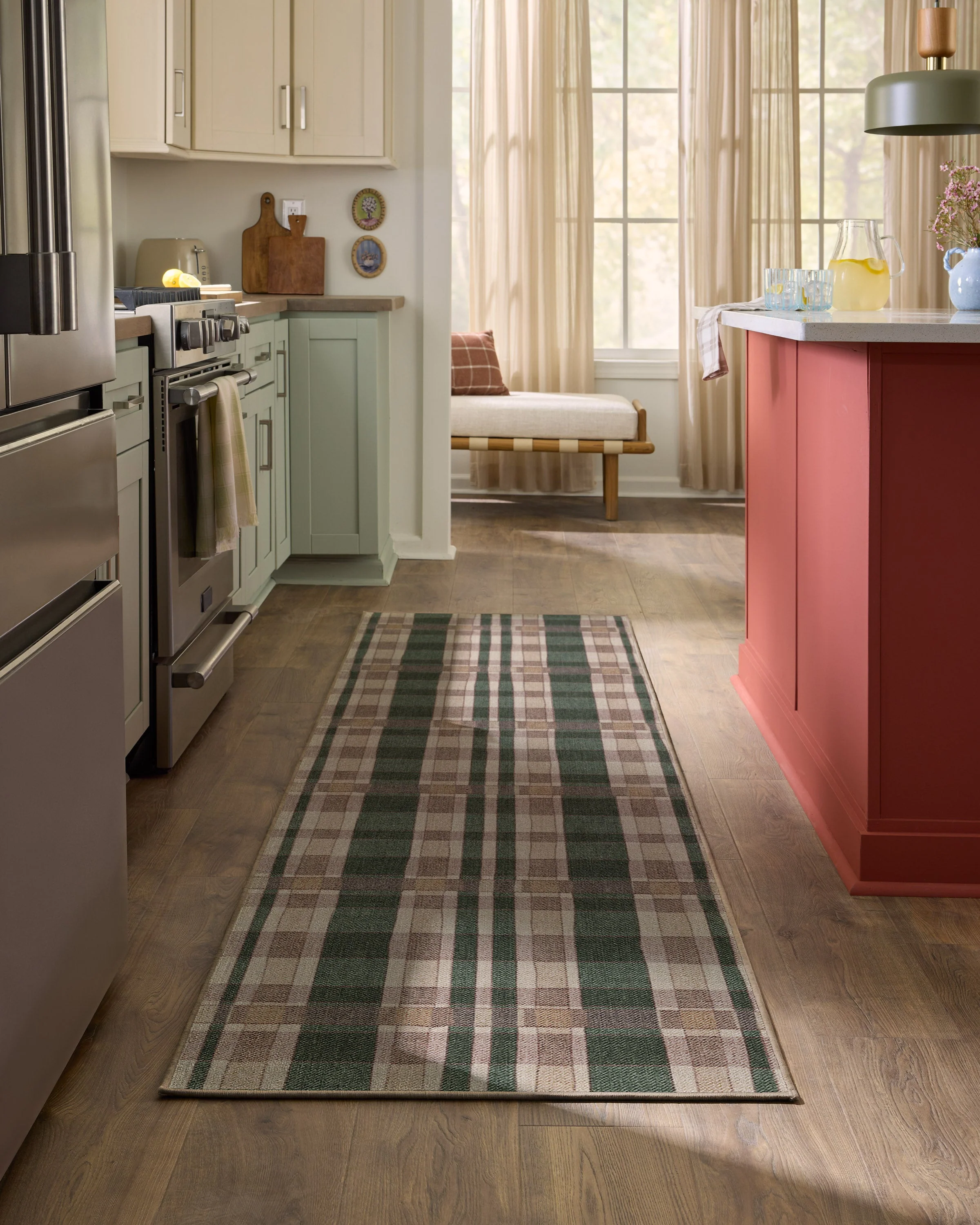 Finn Green Flatwoven Rug - Image 5