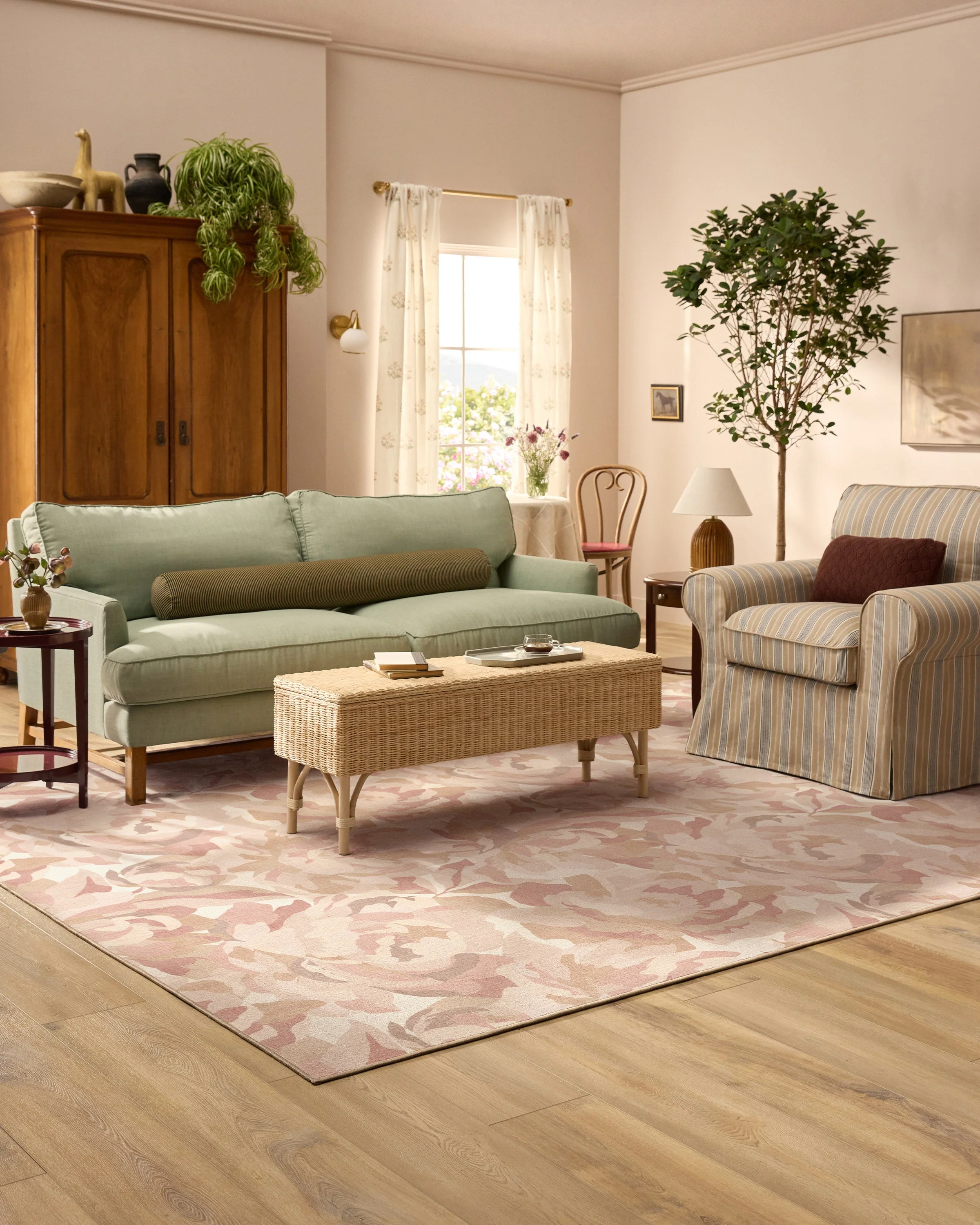 Fiona Vintage Blush Flatwoven Rug - Image 11