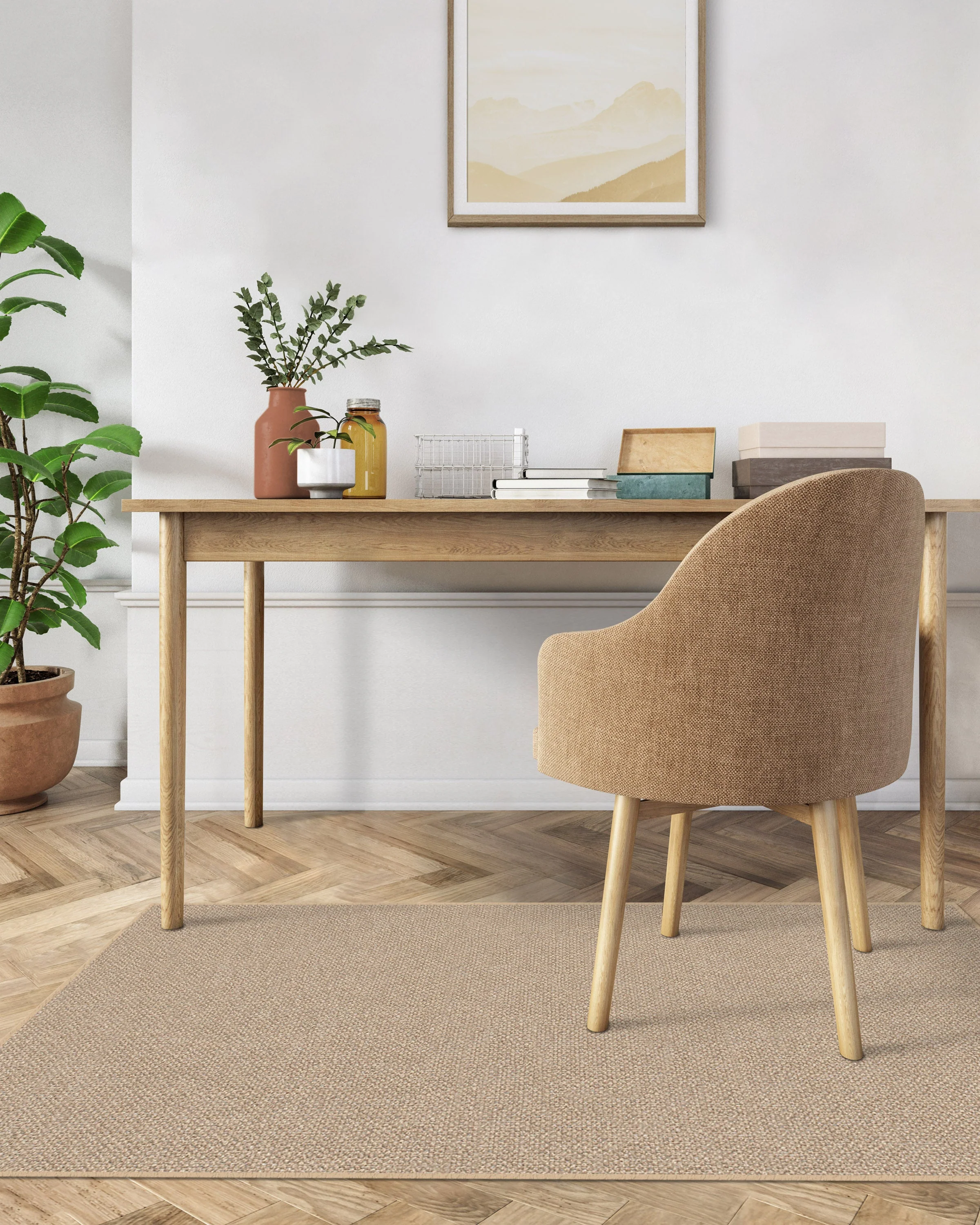 Flatwoven Warm Sand Re-Jute Rug - Image 5