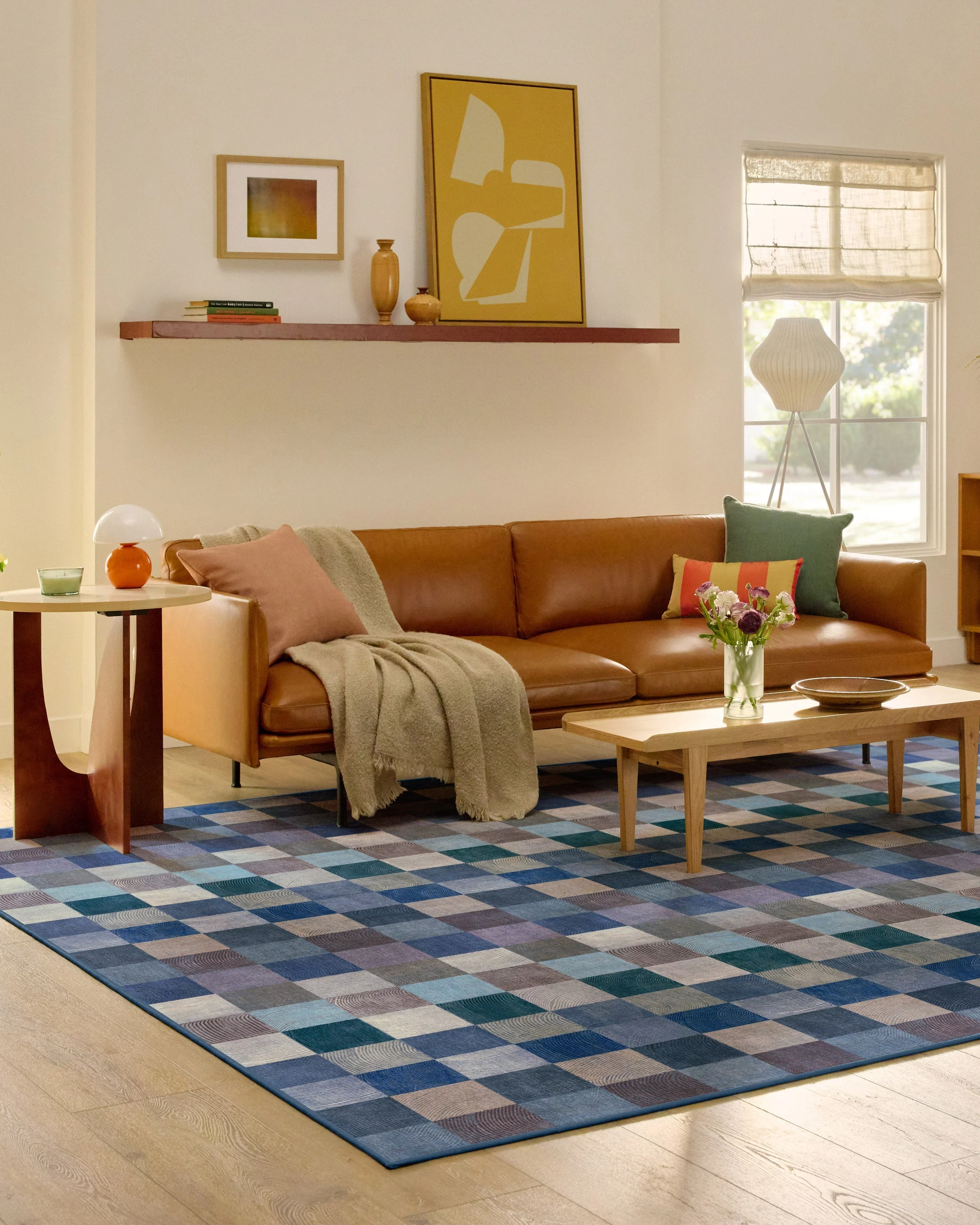 Flux Blue Flatwoven Rug - Image 3