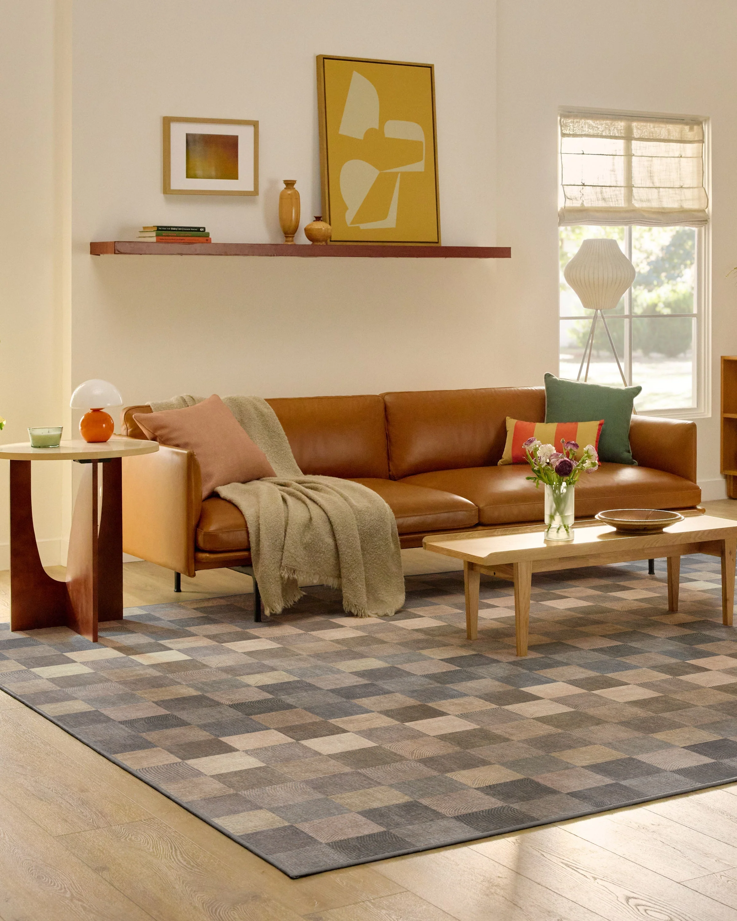 Flux Soft Beige Flatwoven Rug - Image 2