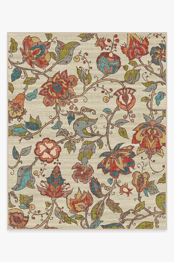 Frida Floral Natural Flatwoven Rug - Image 15