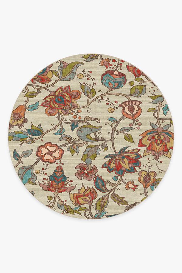 Frida Floral Natural Flatwoven Rug - Image 18