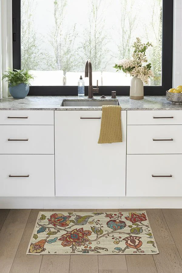Frida Floral Natural Flatwoven Rug - Image 5
