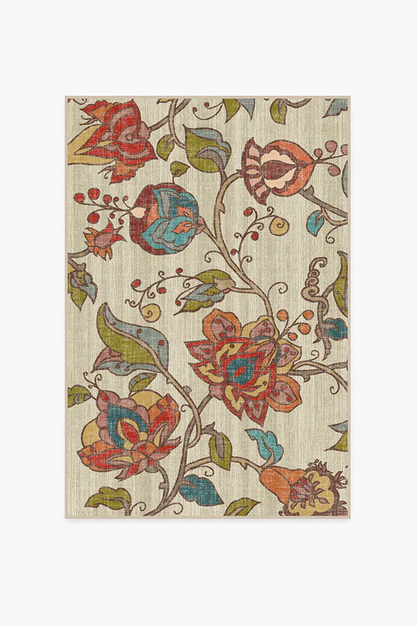 Frida Floral Natural Rug - Image 6