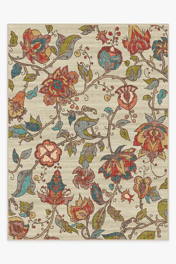 Frida Floral Natural Rug - Image 9