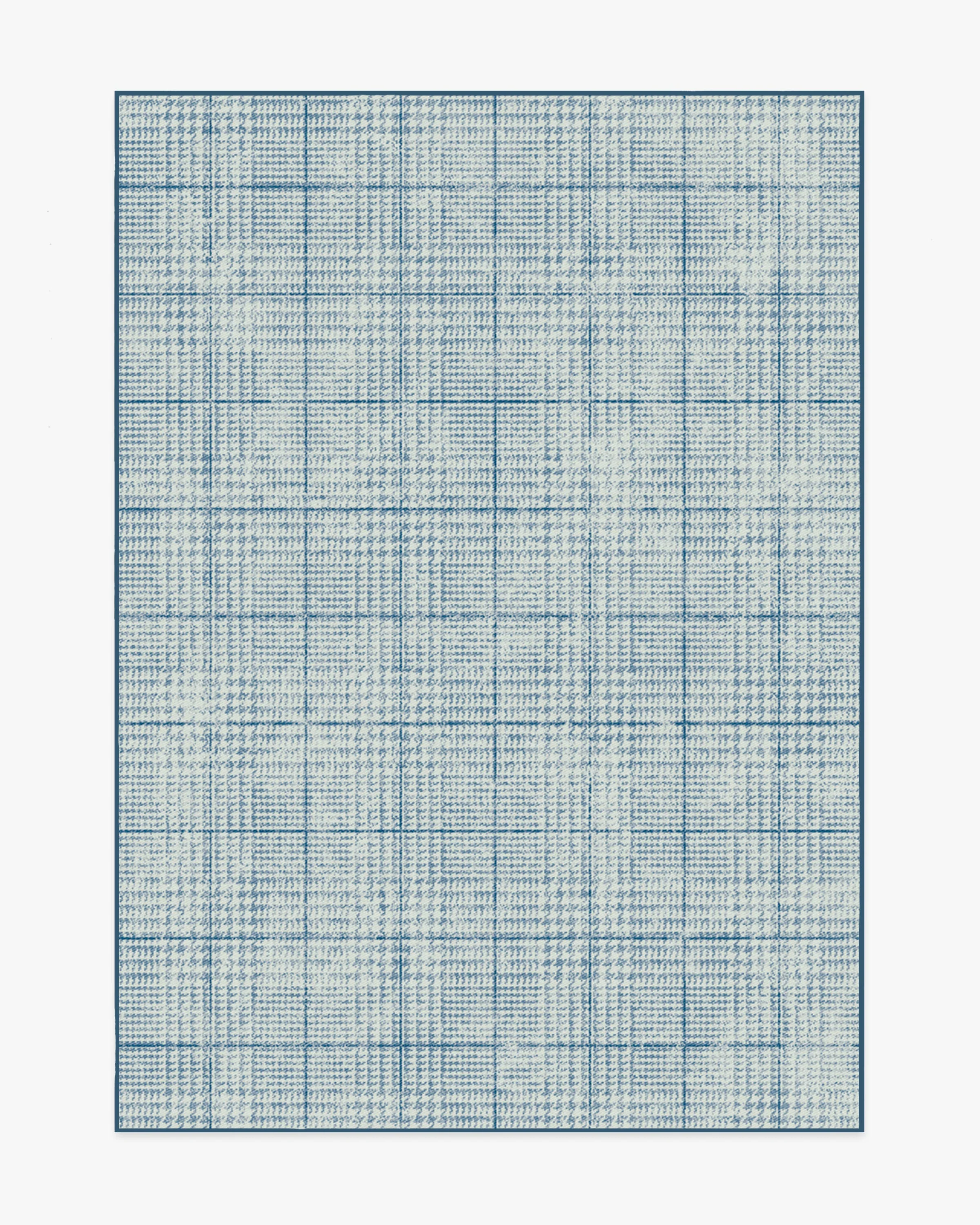 Glen Plaid Chambray & Navy Rug
