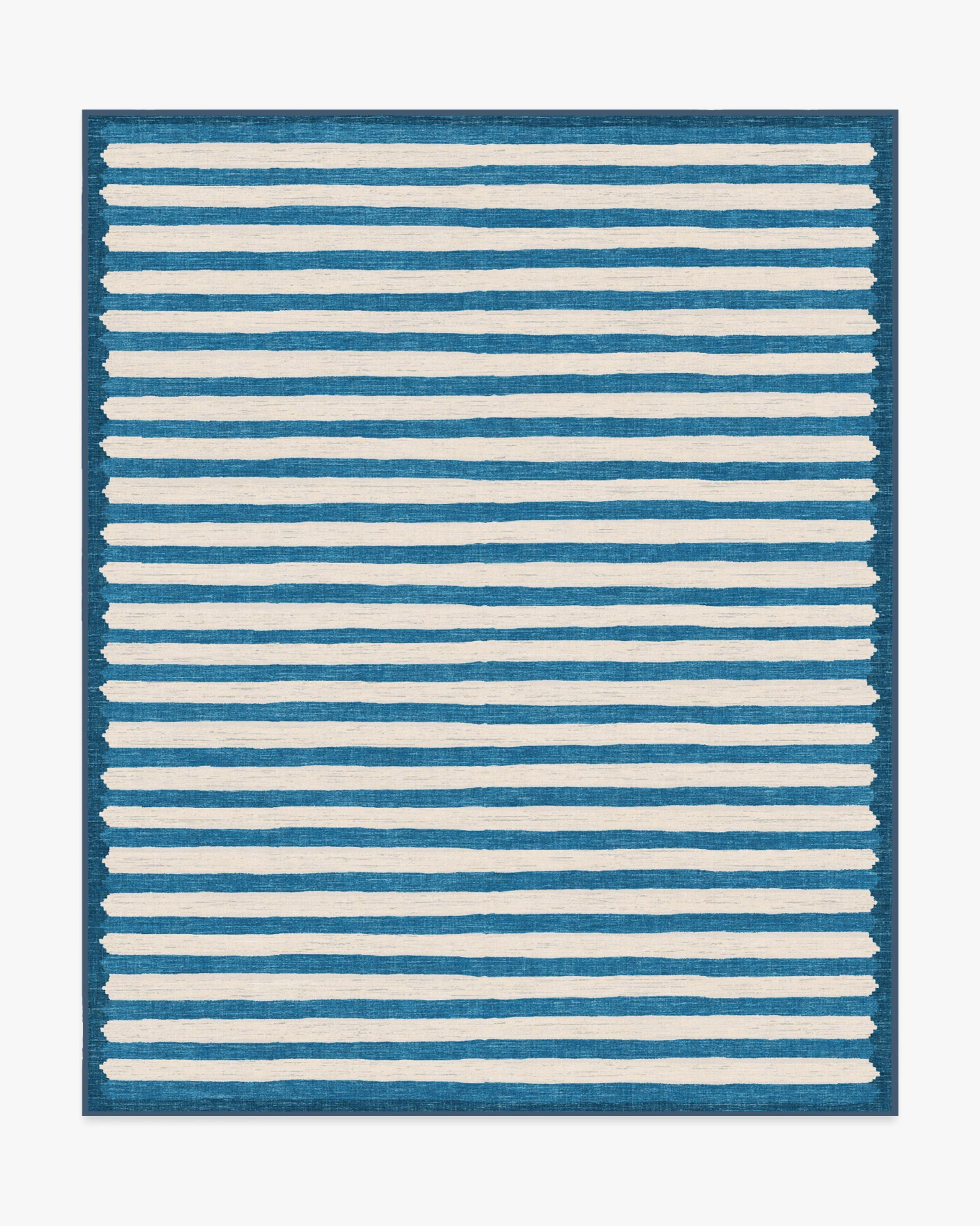 Elin Stripe Indigo Rug by goop - Image 8