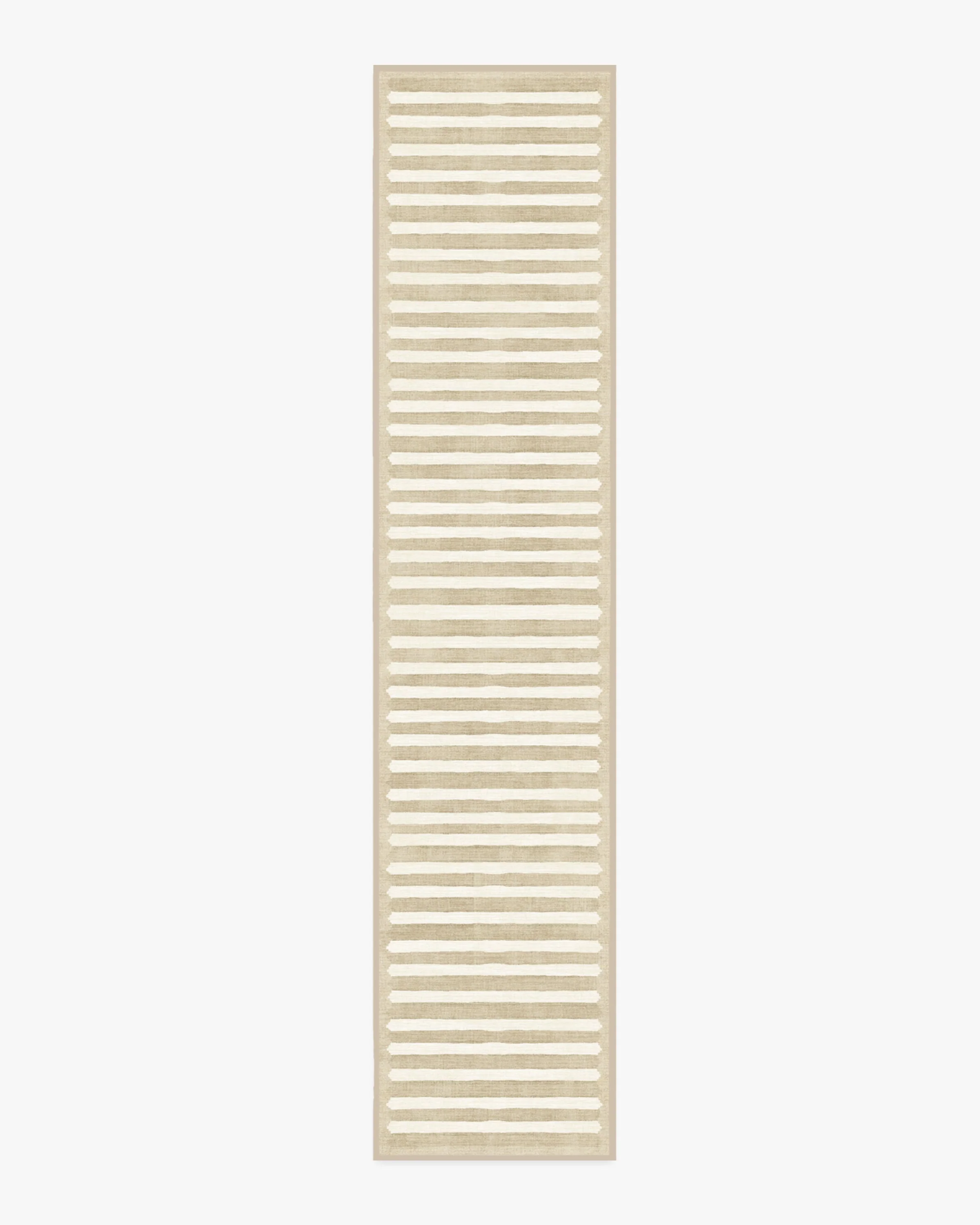 Elin Stripe Latte Cream Flatwoven Rug by goop - Image 11