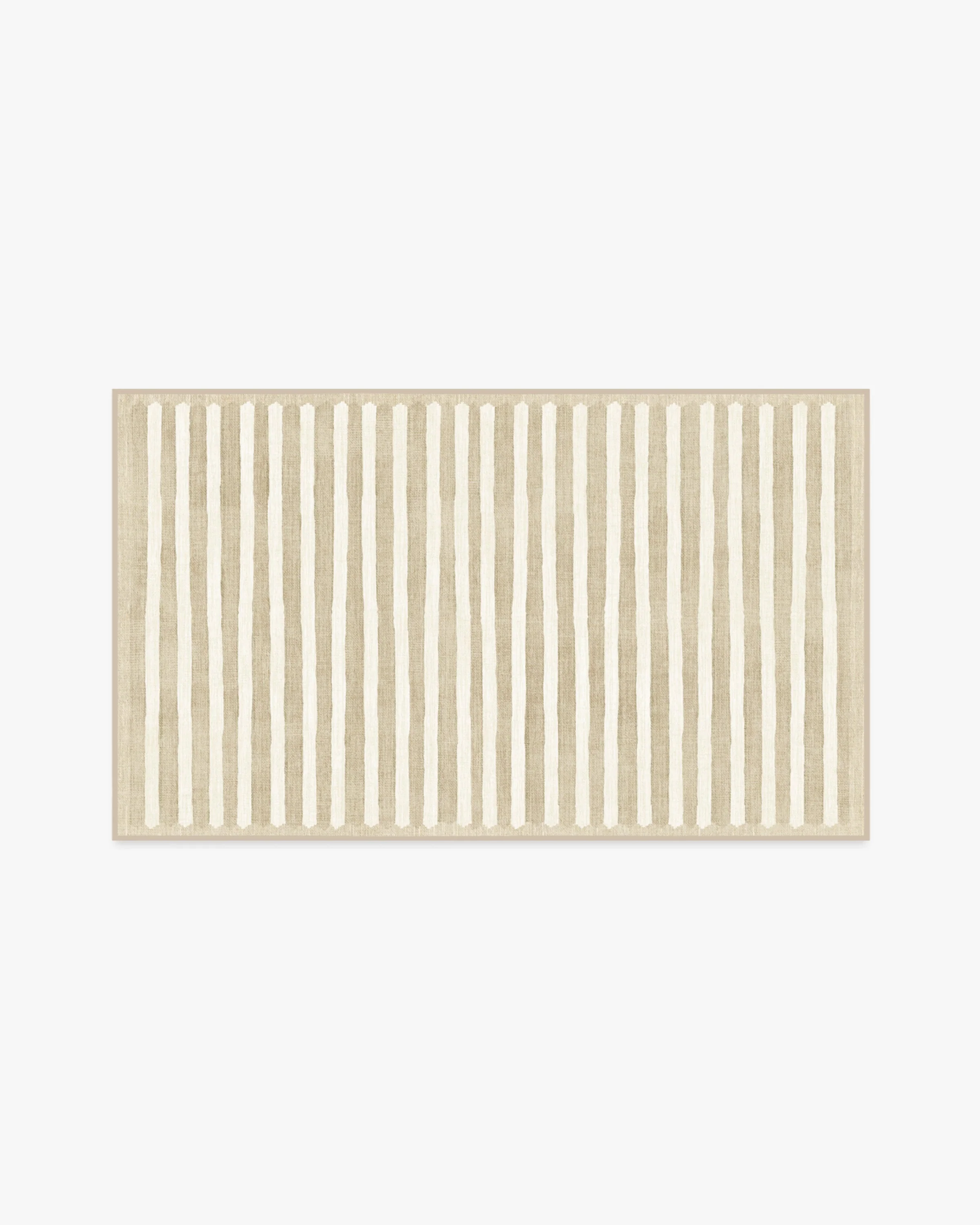 Elin Stripe Latte Cream Flatwoven Rug by goop - Image 12