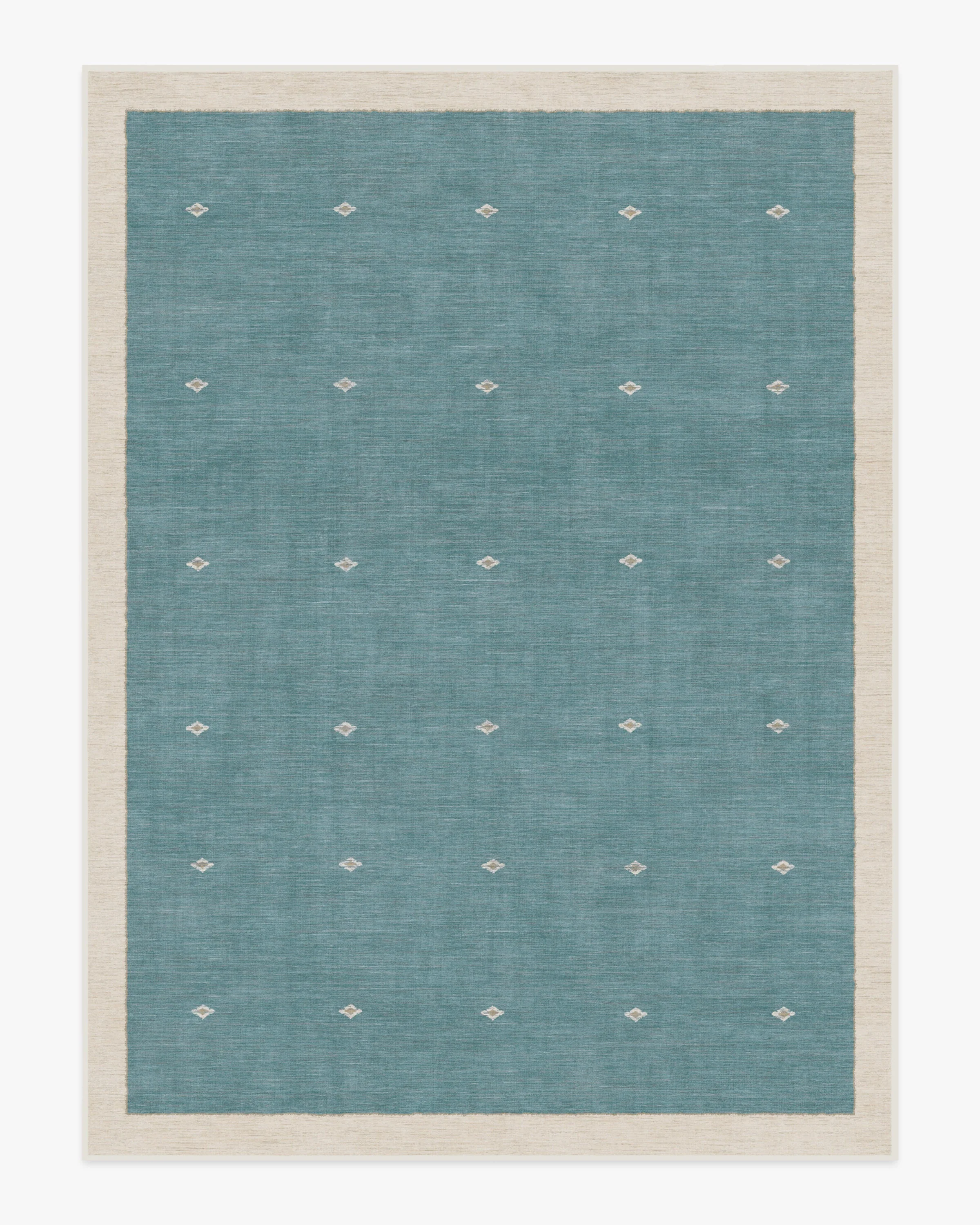 Luna Soft Teal Flatwoven Rug by goop - Image 16