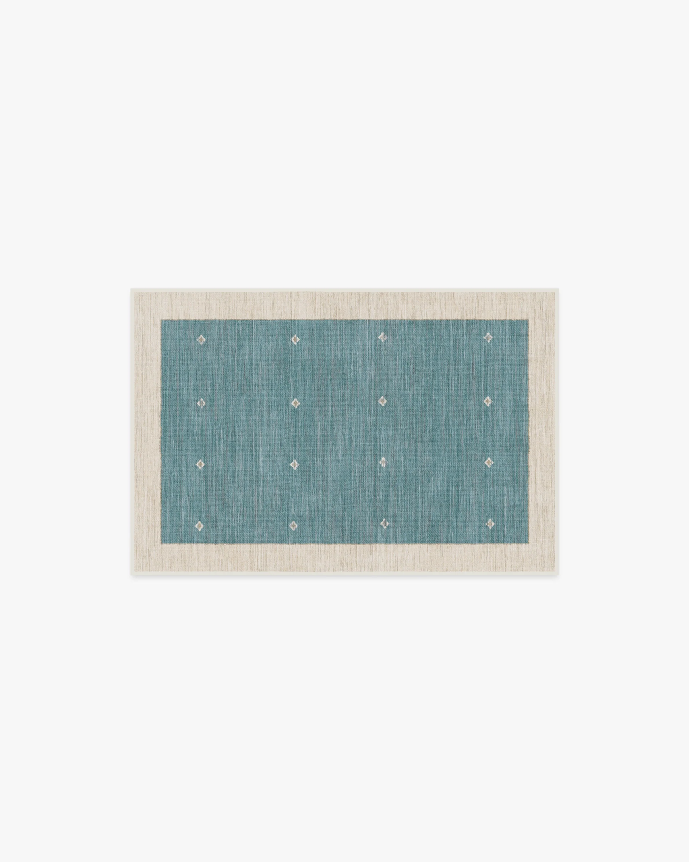 Luna Soft Teal Flatwoven Rug by goop - Image 8